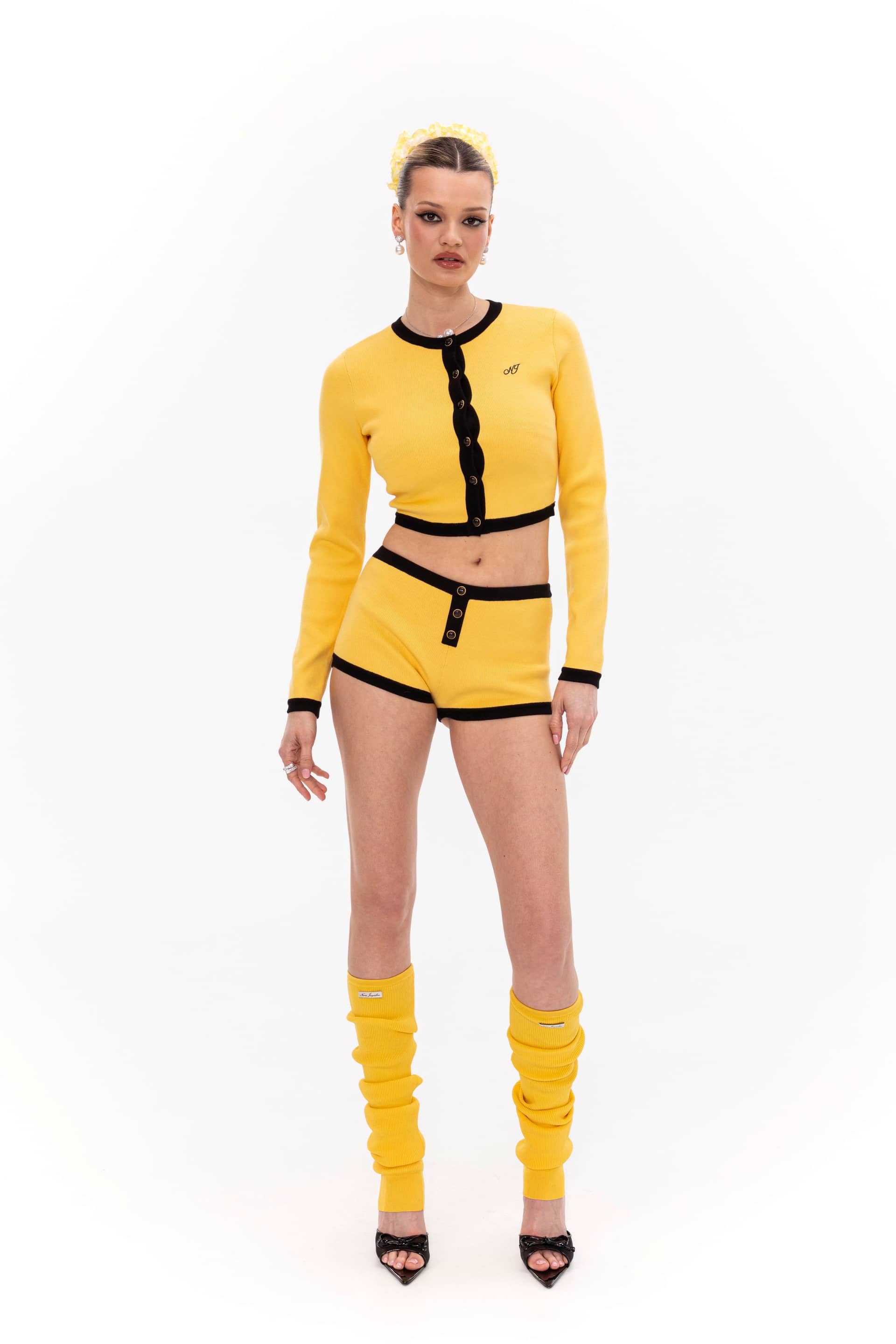 Eliza Knit Shorts (Yellow) made by Nana Jacqueline