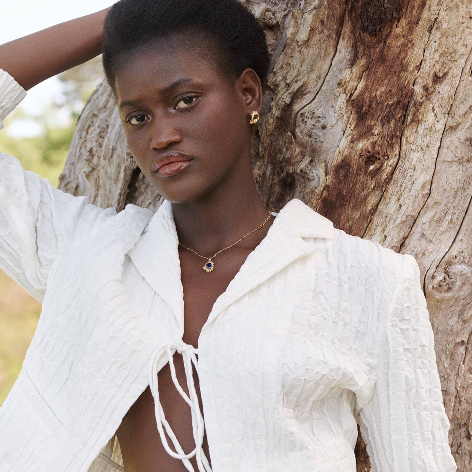 Leana Sapphire Necklace made by Loveness Lee