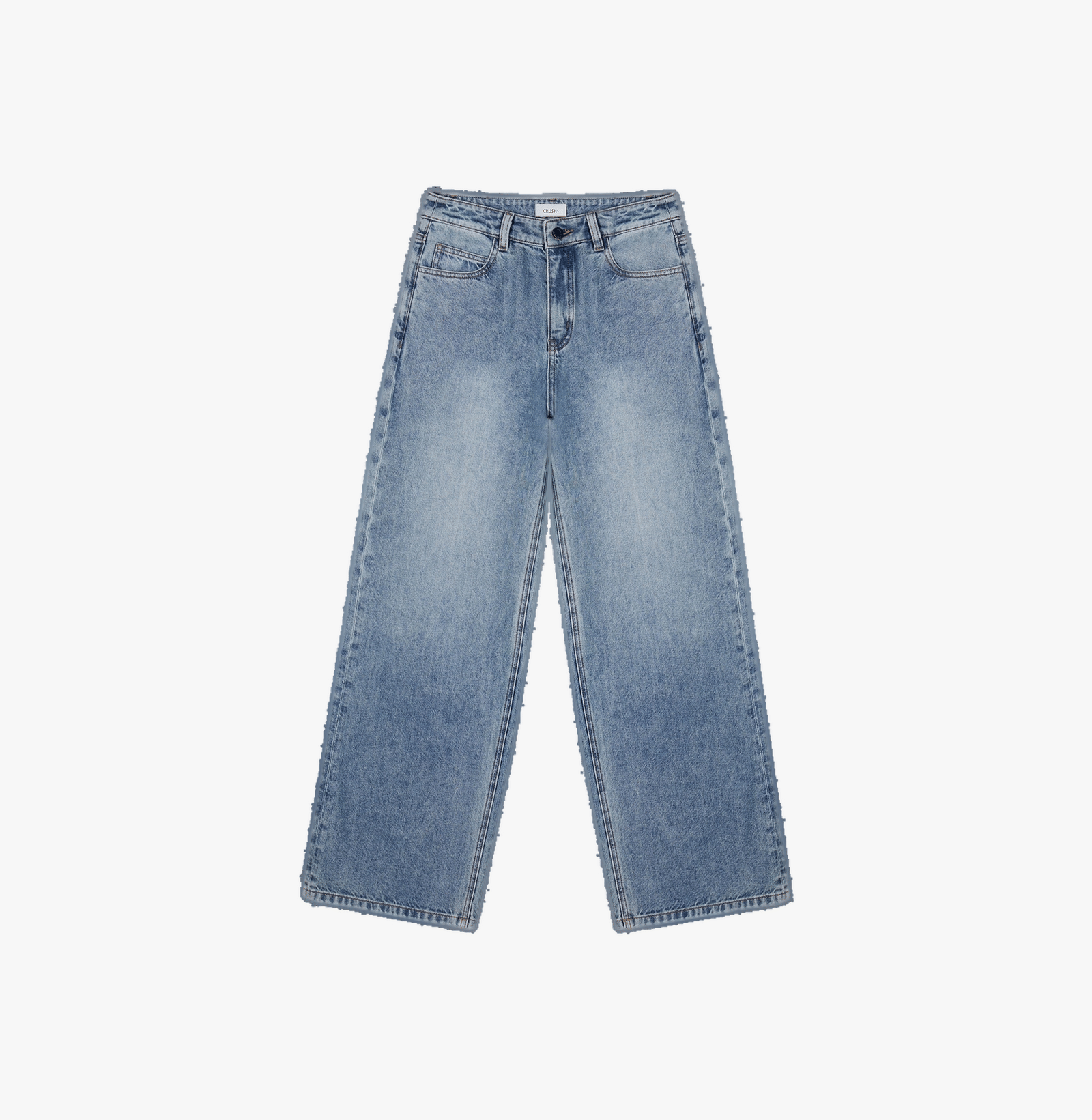 MID-WAIST DENIM TROUSERS made by CRUSH Collection