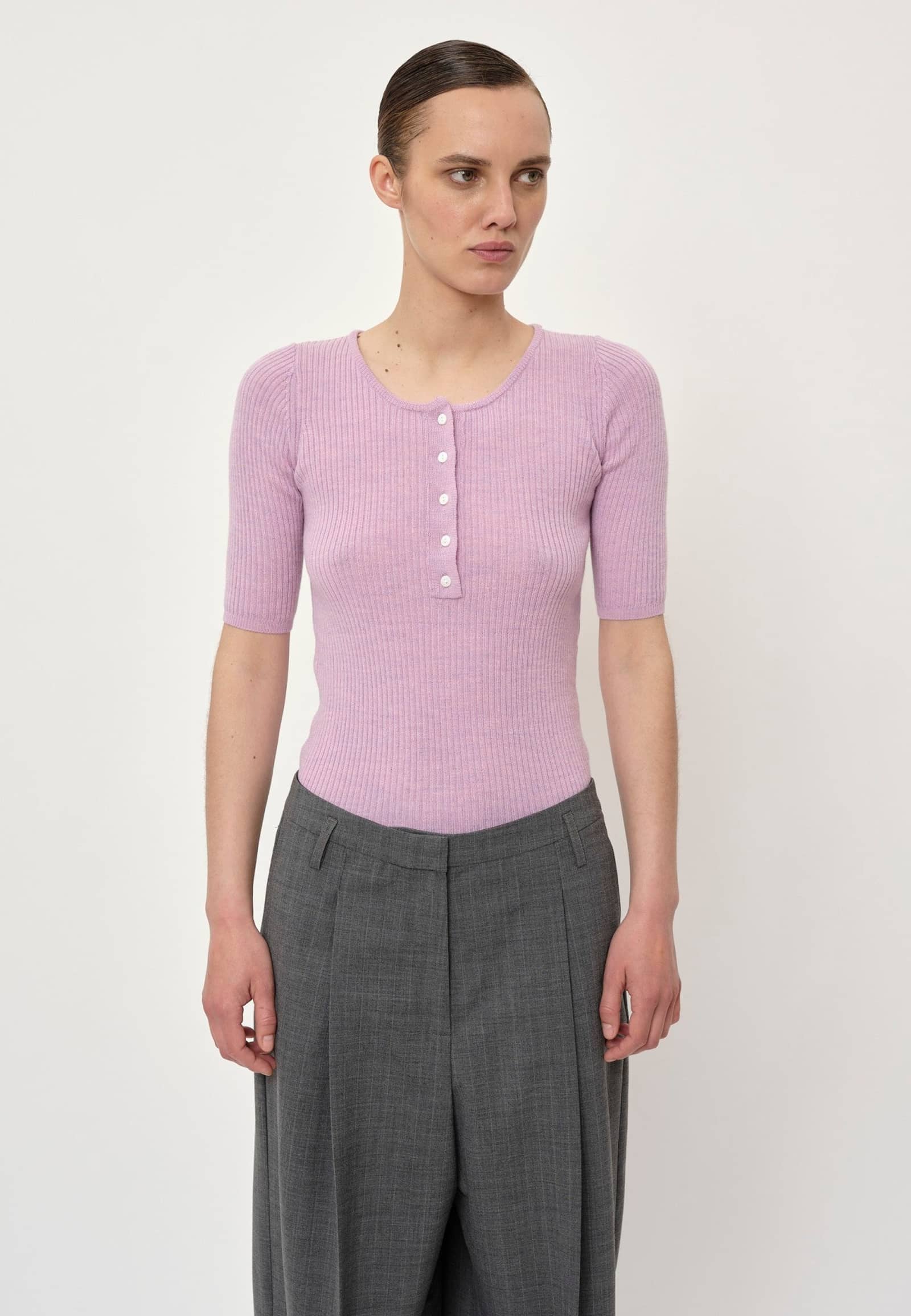 Agnes Knit Blouse - Pink made by HERSKIND