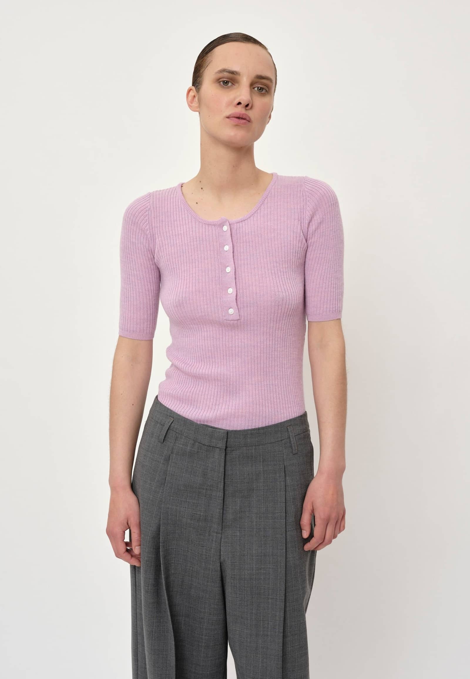 Agnes Knit Blouse - Pink made by HERSKIND