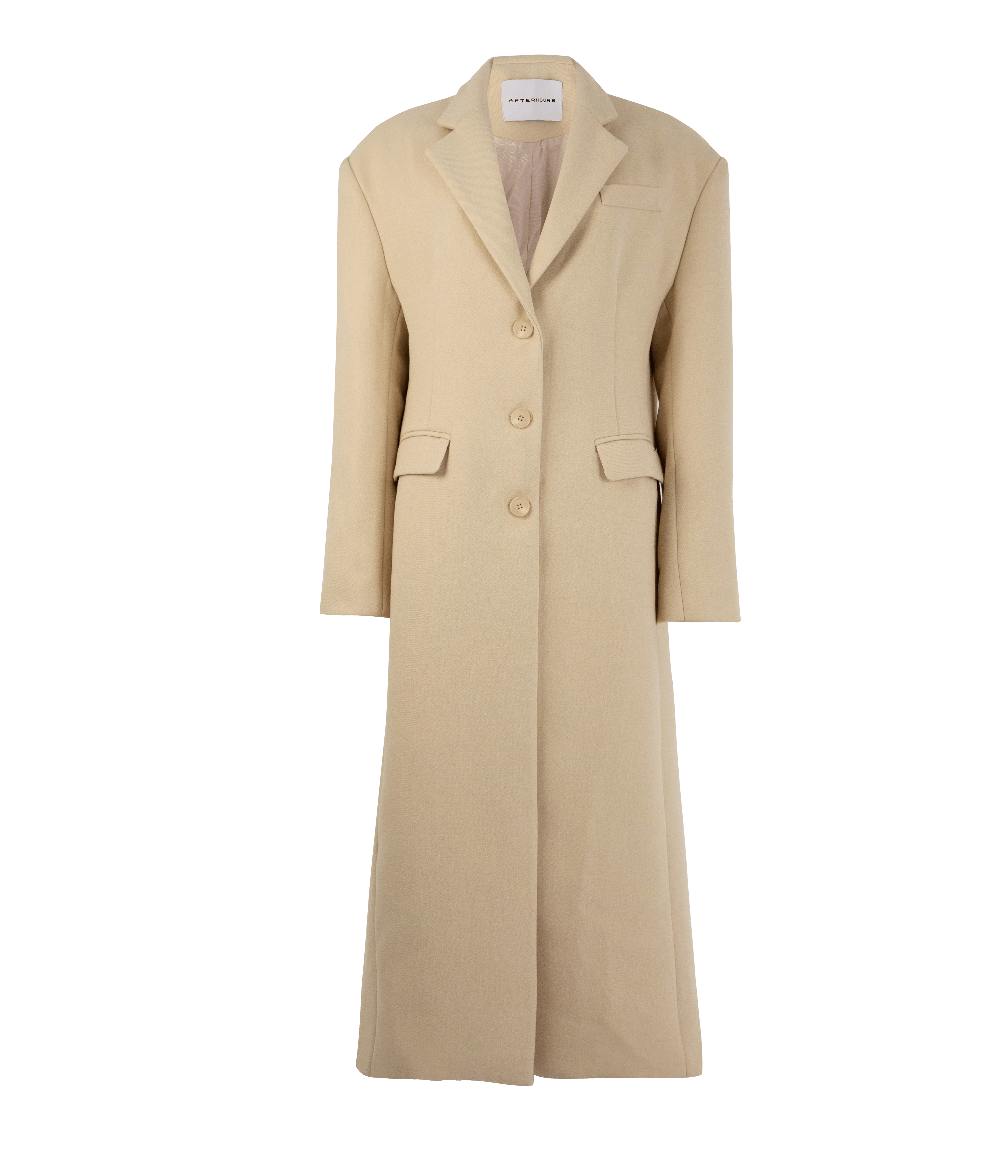 Tailored long coat made by AFTERHOURS