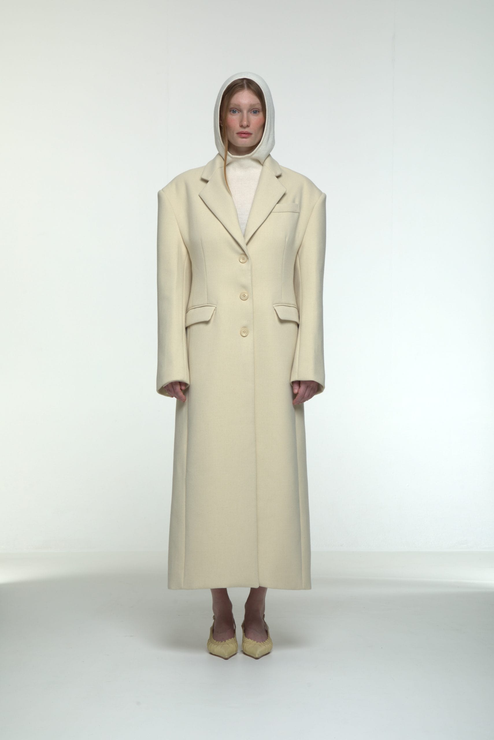 Tailored long coat made by AFTERHOURS
