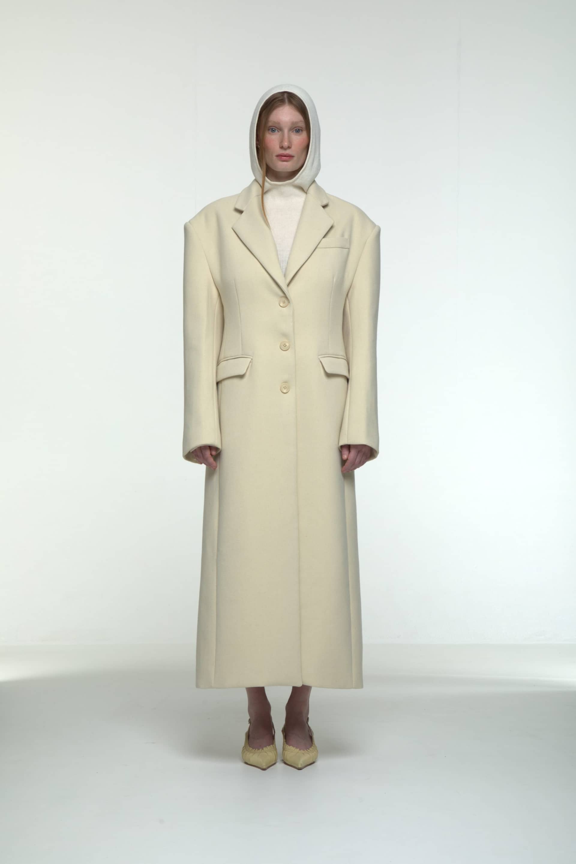 Tailored long coat made by AFTERHOURS