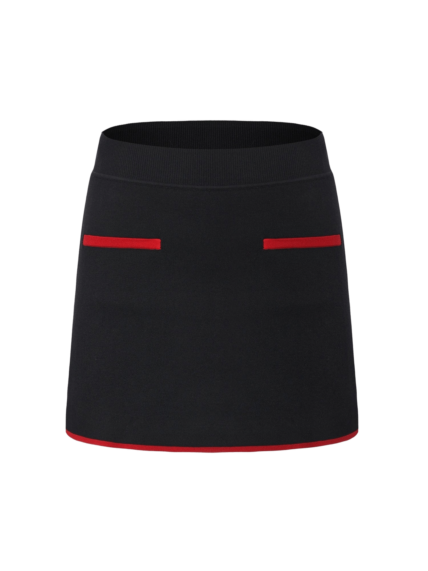 Wilhelmina Contrast A-Line Black Skirt made by Nana Jacqueline