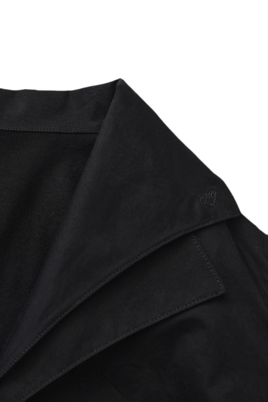 Georgina Tailored Long Sleeve Black Button-Down Shirt made by Nana Jacqueline