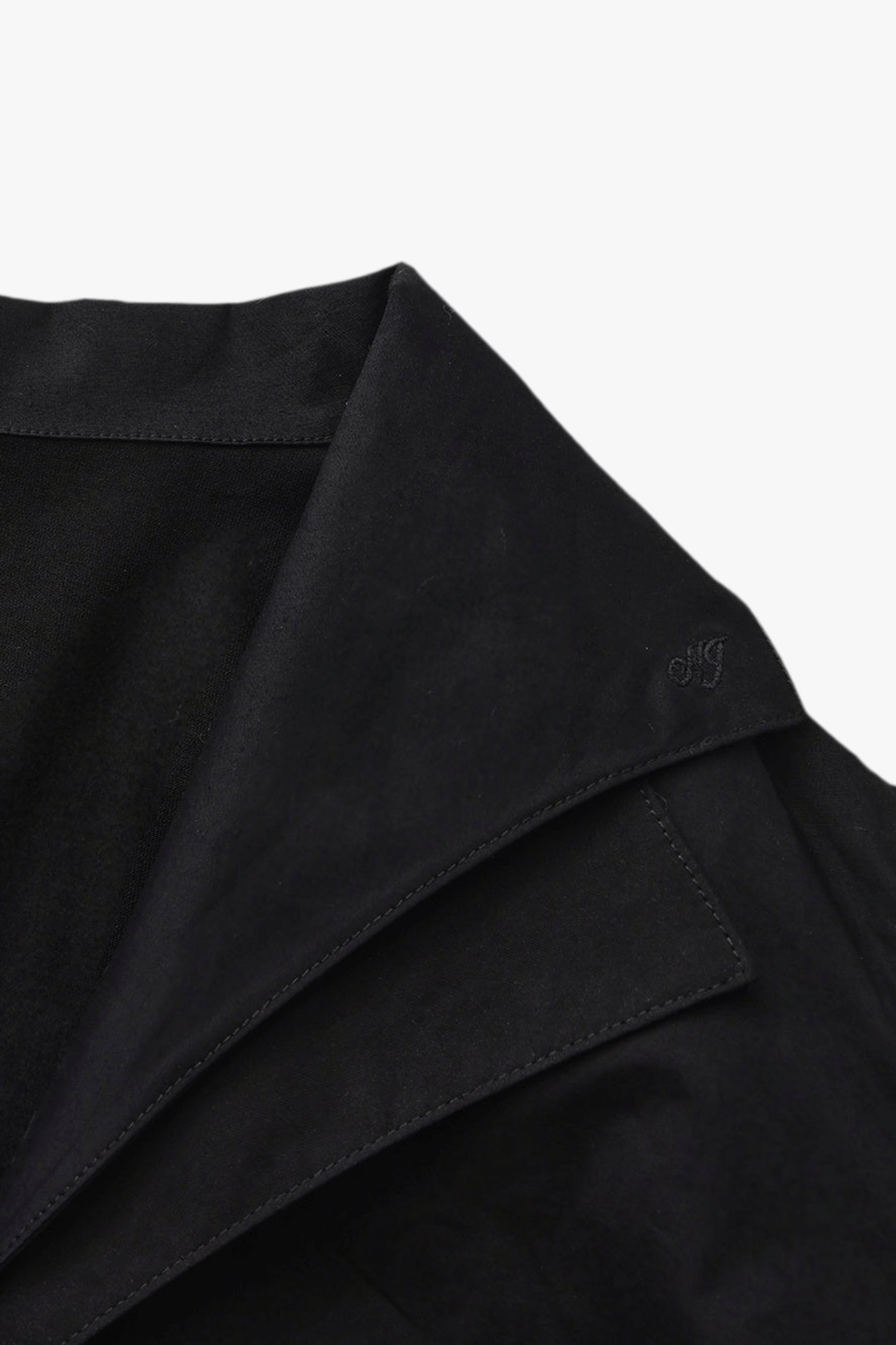 Georgina Tailored Long Sleeve Black Button-Down Shirt made by Nana Jacqueline