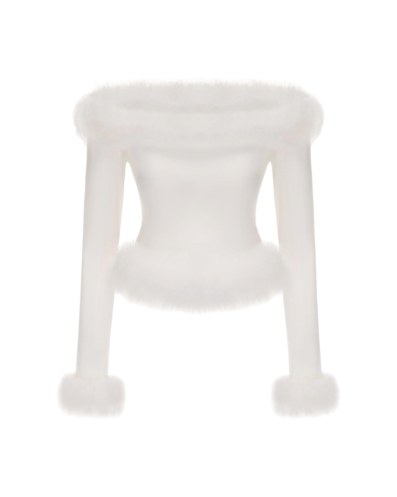 Viola Feather Top (White) made by Nana Jacqueline