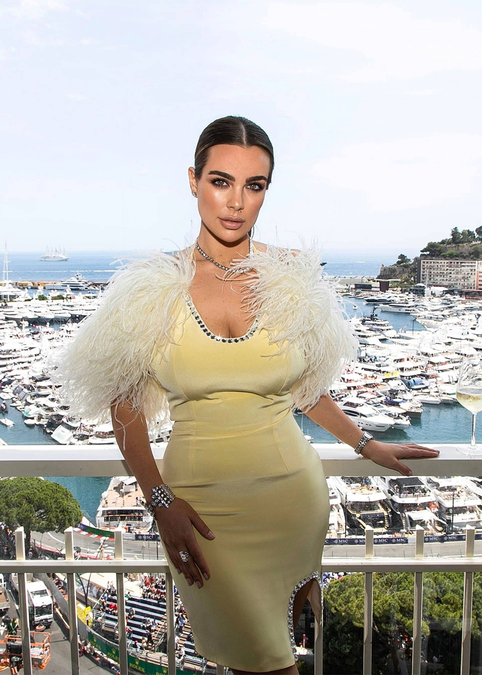 Bella silk feather-trimmed dress made by Monika Dimova