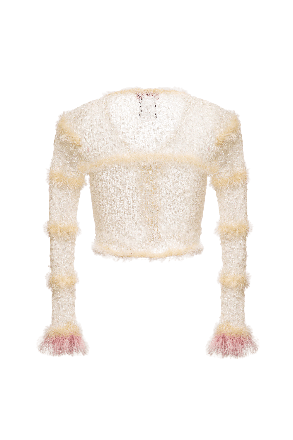 Swan Handmade Knit Sweater in White made by ANDREEVA