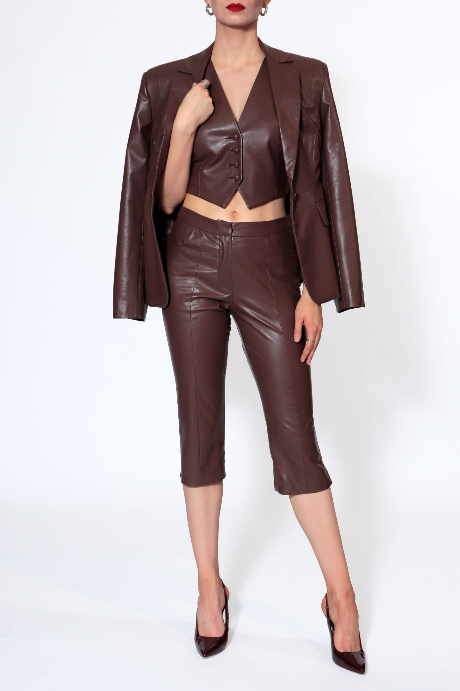 Vest Sylvia Chocolate Brown made by HALEWSKI