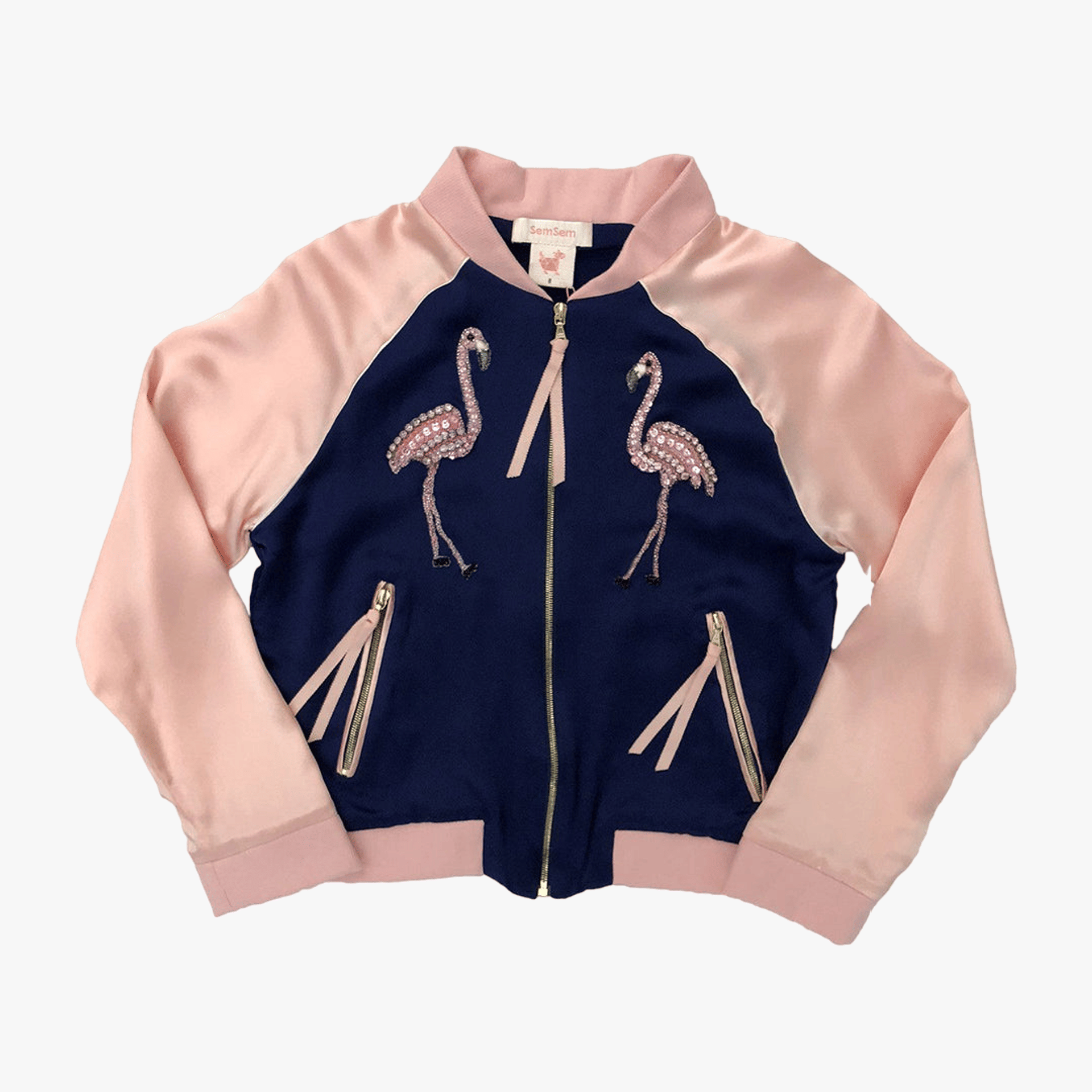 Bomber Jacket With Flamingo made by SEMSEM