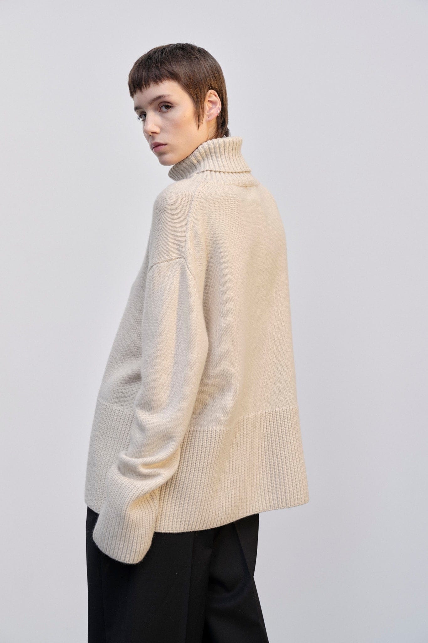 Juna Knit Turtleneck - Creme made by HERSKIND