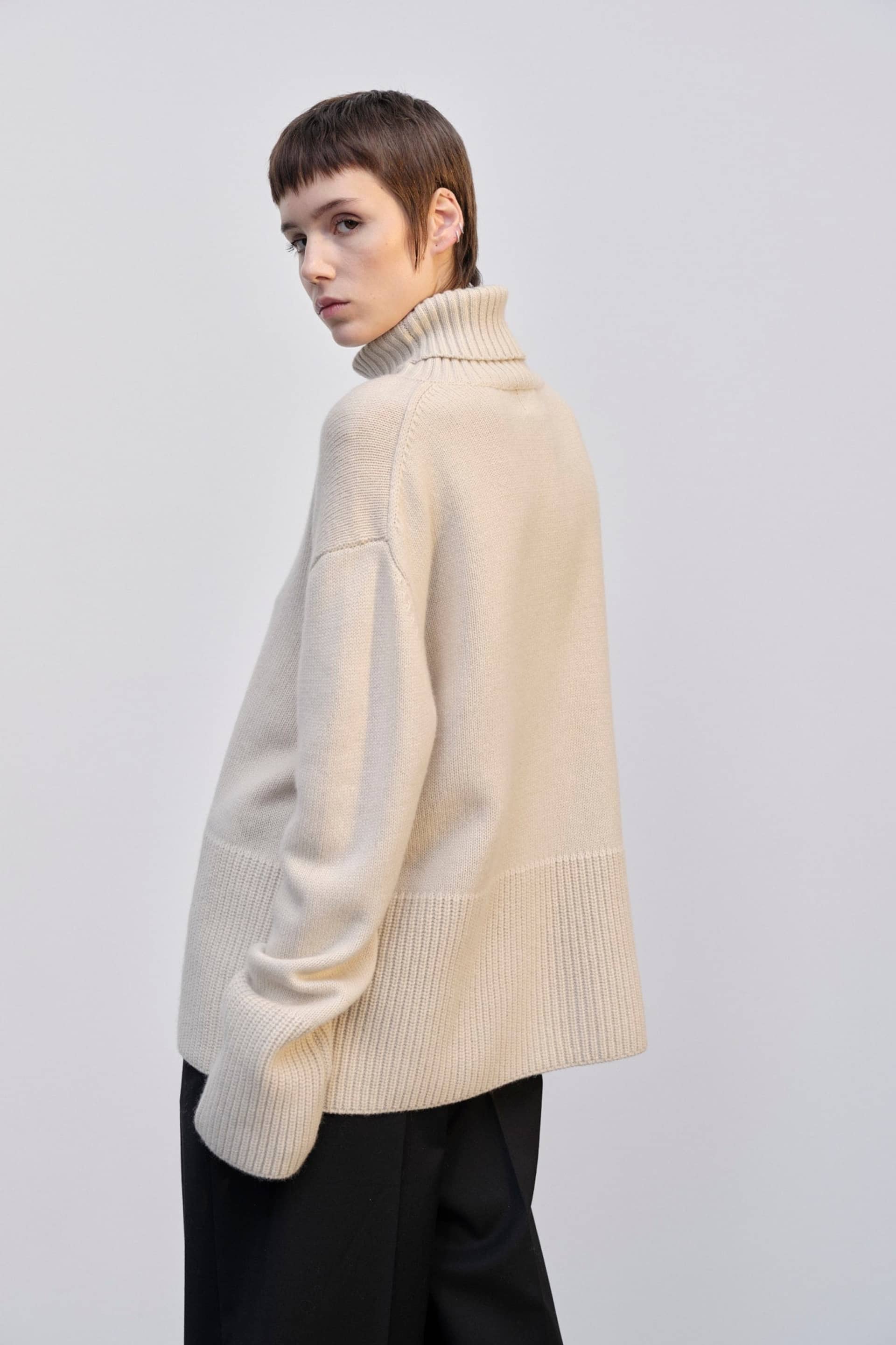 Juna Knit Turtleneck - Creme made by HERSKIND