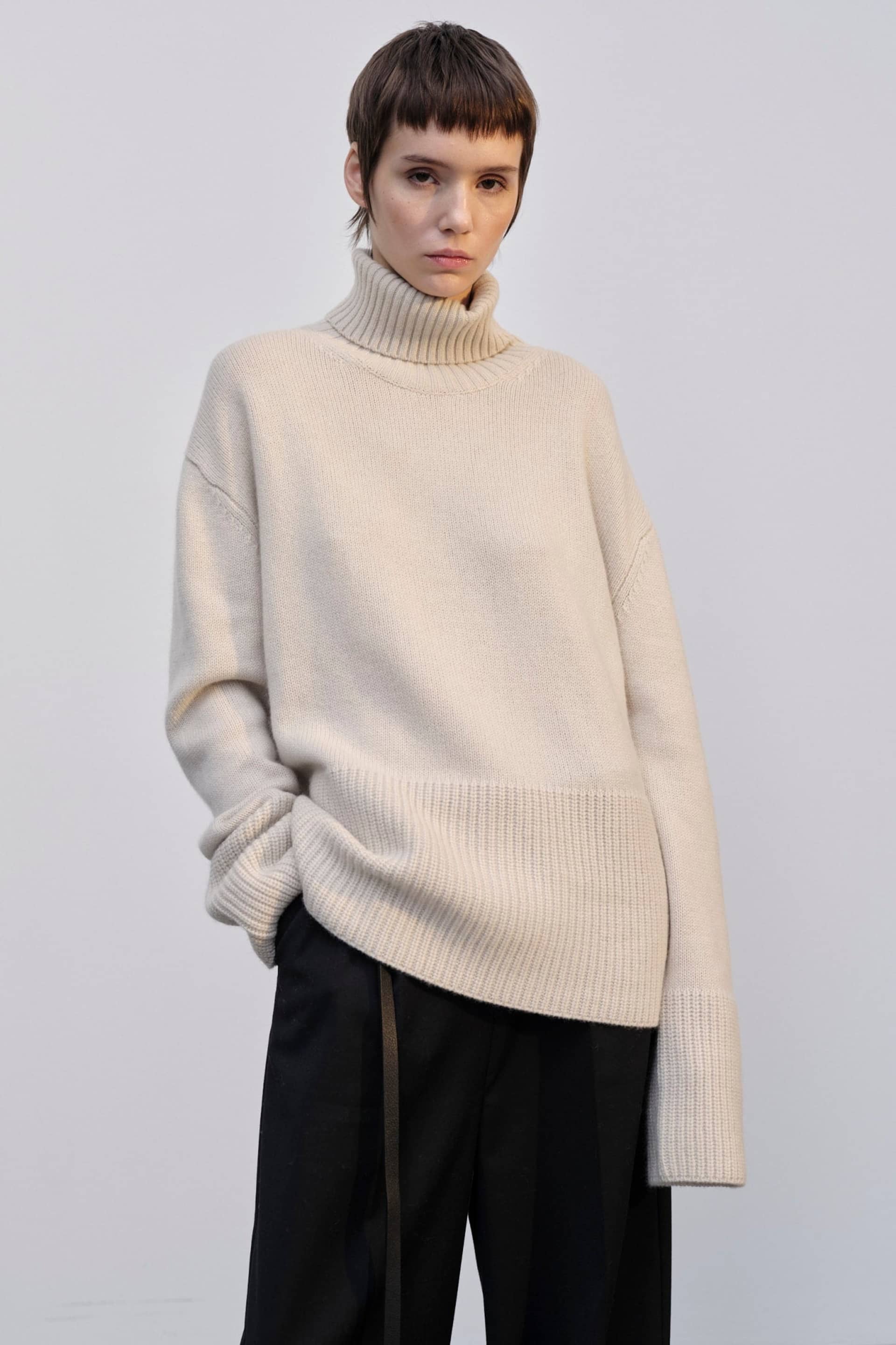 Juna Knit Turtleneck - Creme made by HERSKIND