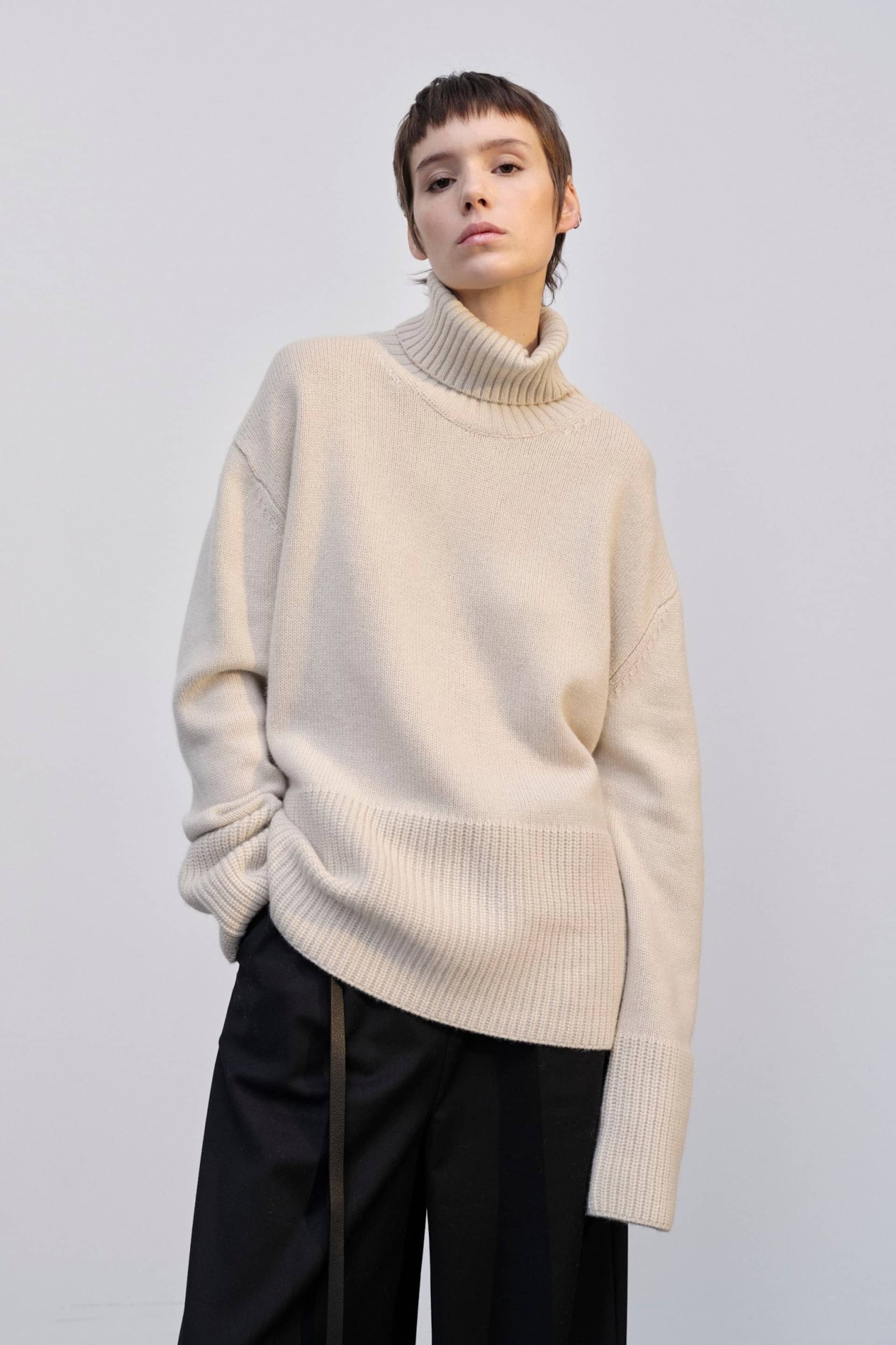 Juna Knit Turtleneck - Creme made by HERSKIND