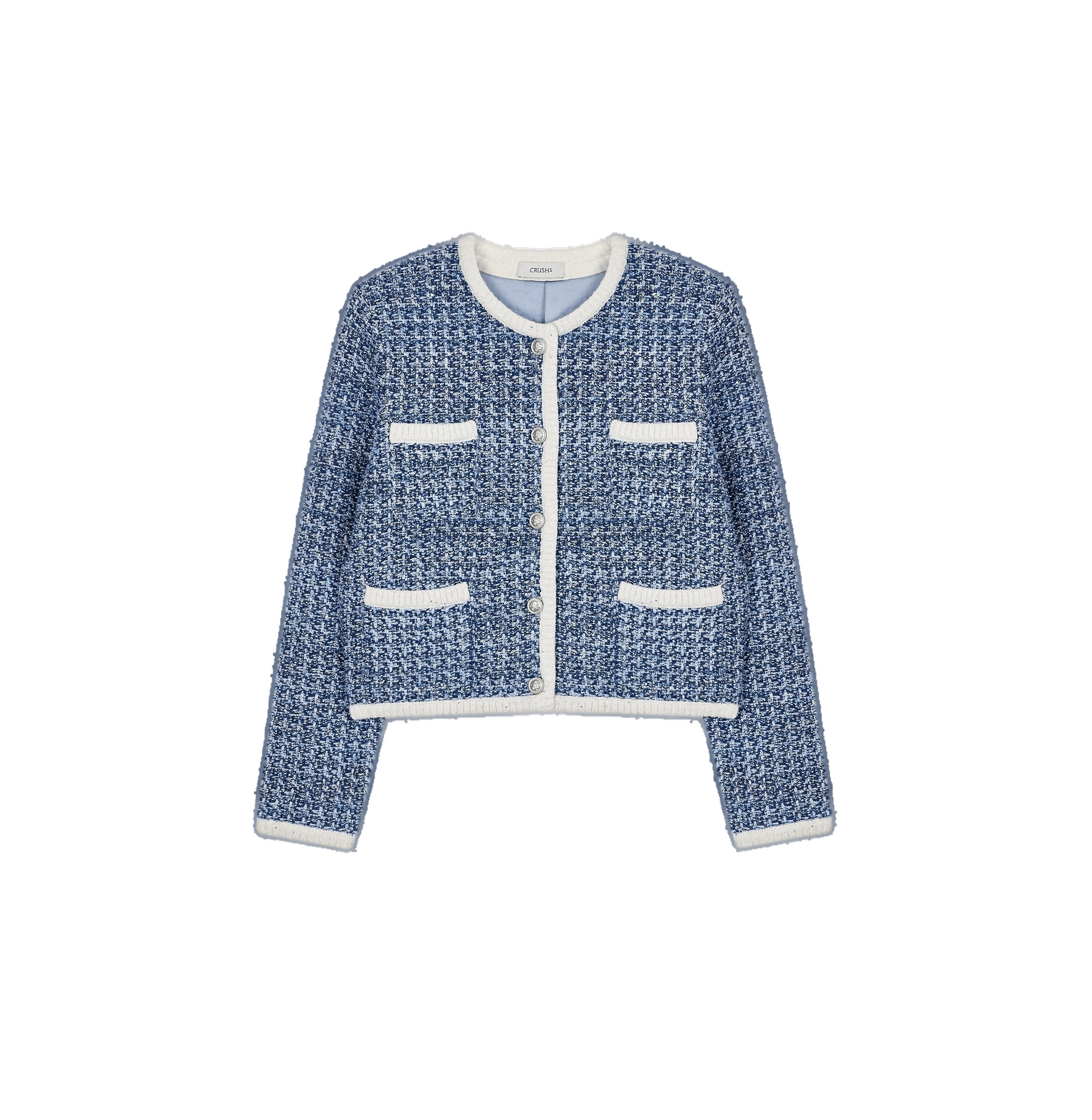 MULTICOLORED SEQUINED TWEED JACKET made by CRUSH Collection