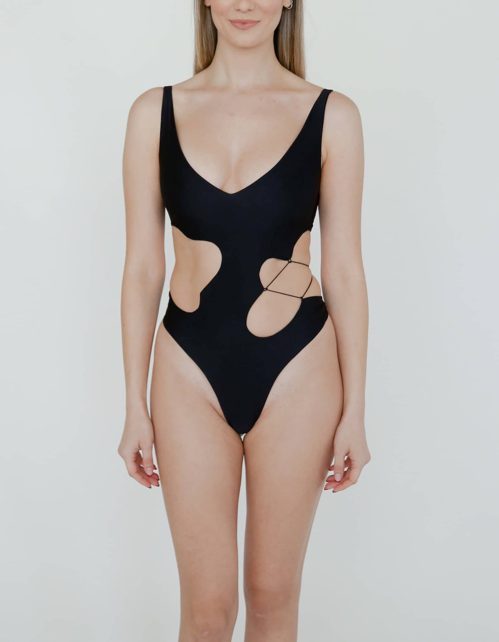 ANDIKA One Piece Swimsuit Black in Black made by MAET