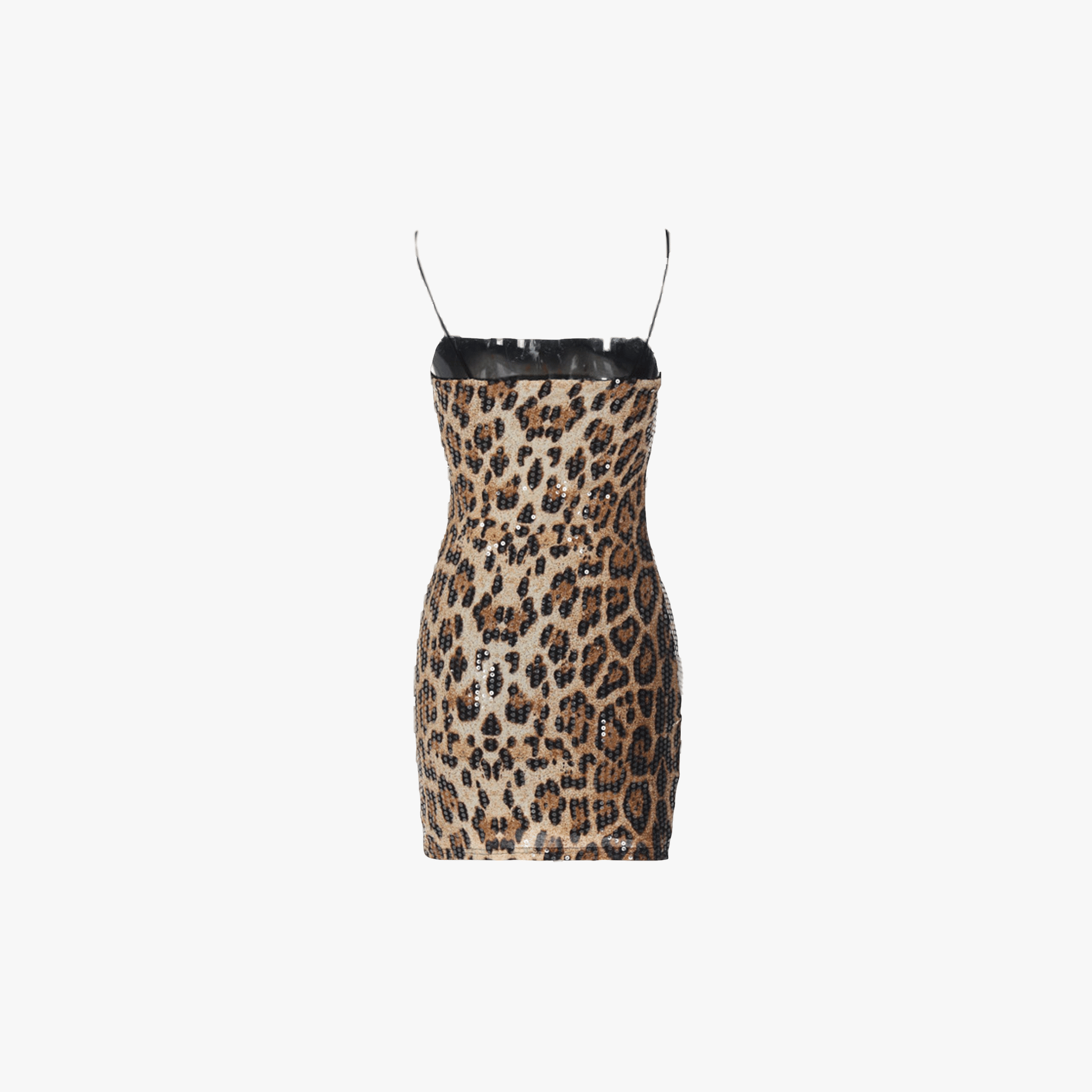 Leopard sequins mini dress made by Daniele Morena