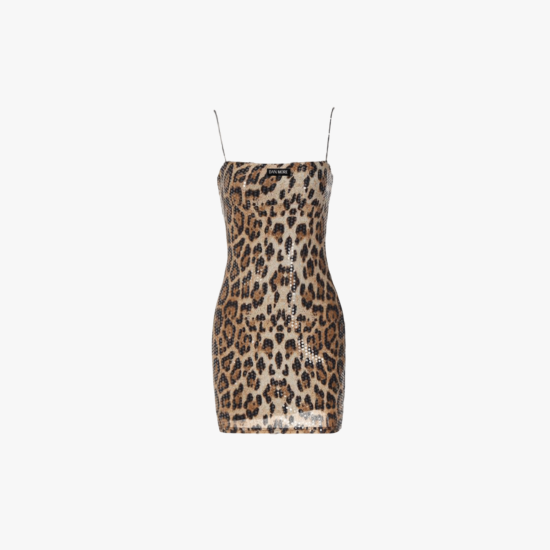 Leopard sequins mini dress made by Daniele Morena