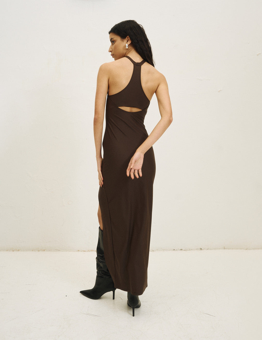 OLIVIA MAXI DRESS BROWN - LIMITED EDITION made by 710 Studio