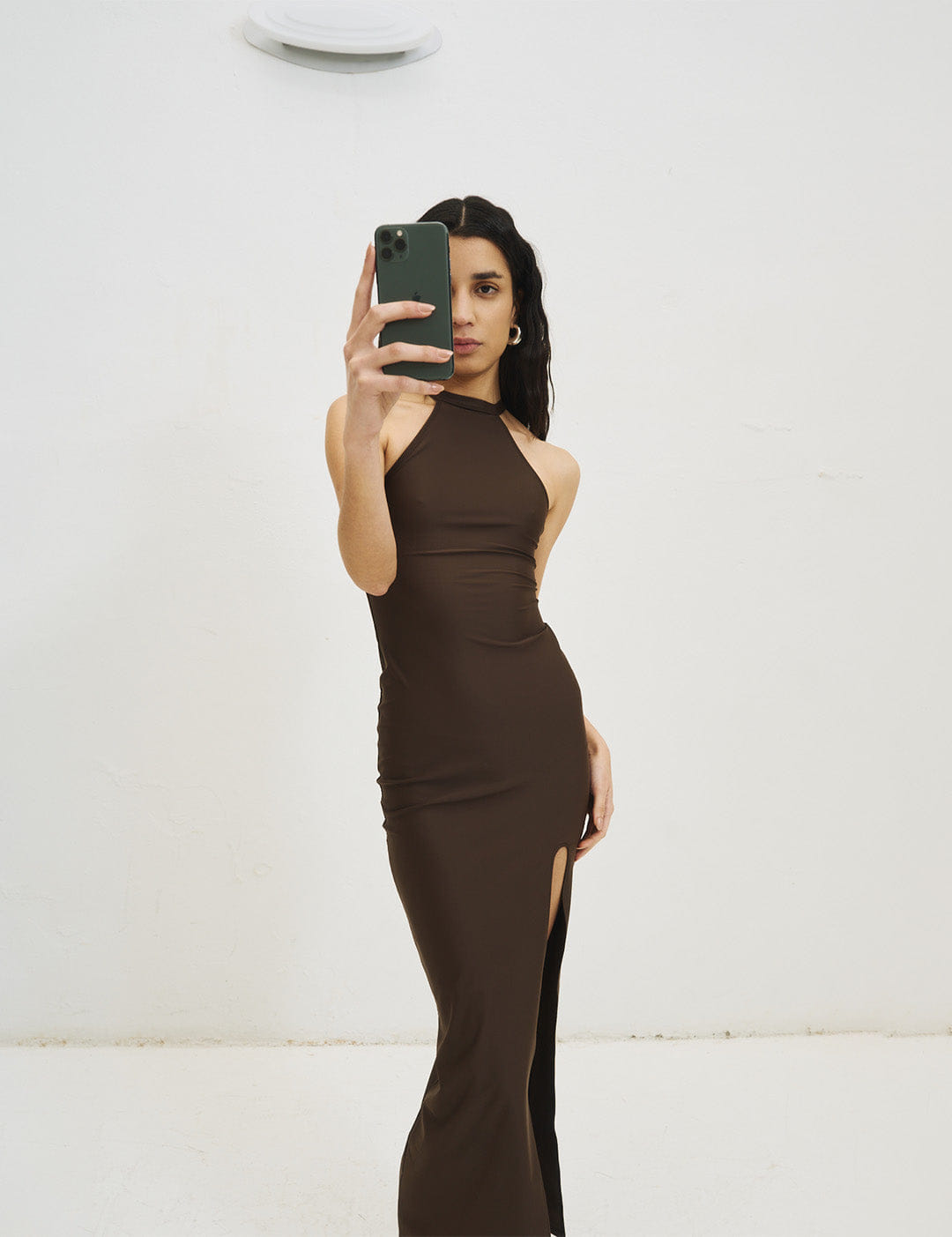OLIVIA MAXI DRESS BROWN - LIMITED EDITION made by 710 Studio