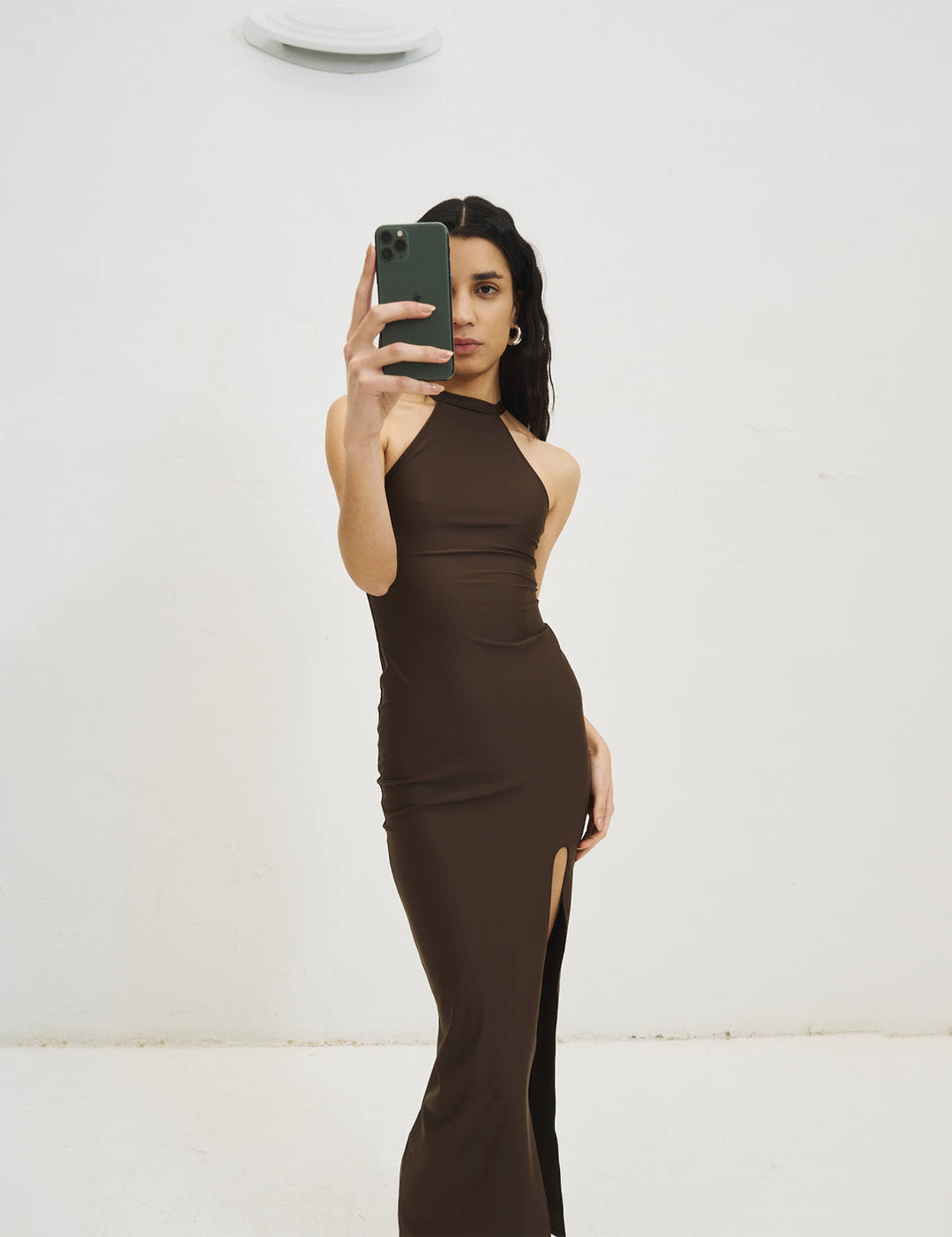 OLIVIA MAXI DRESS BROWN - LIMITED EDITION made by 710 Studio