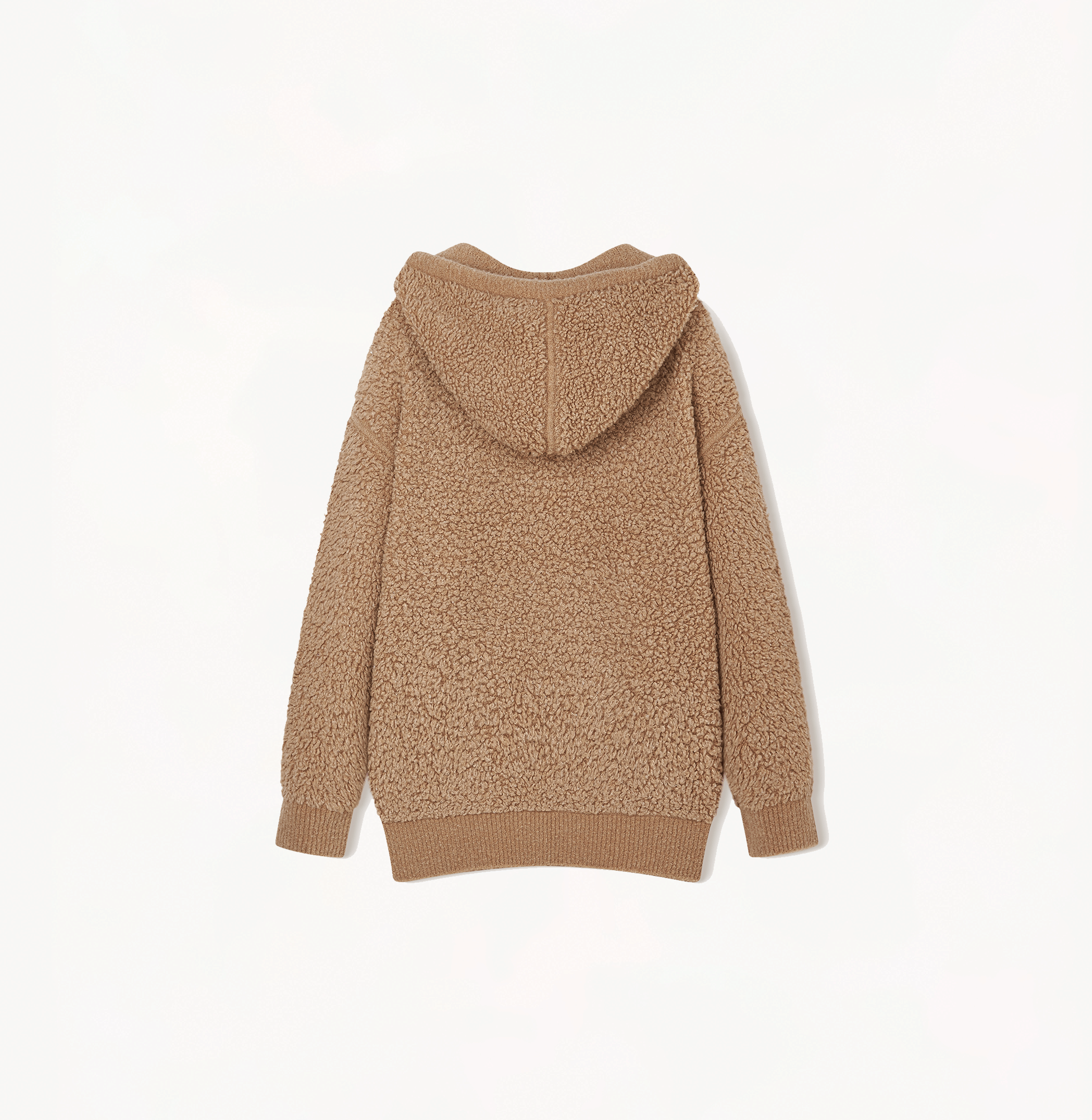 HOODED TEDDY BOUCLÉ CASUAL SWEATSHIRT made by CRUSH Collection