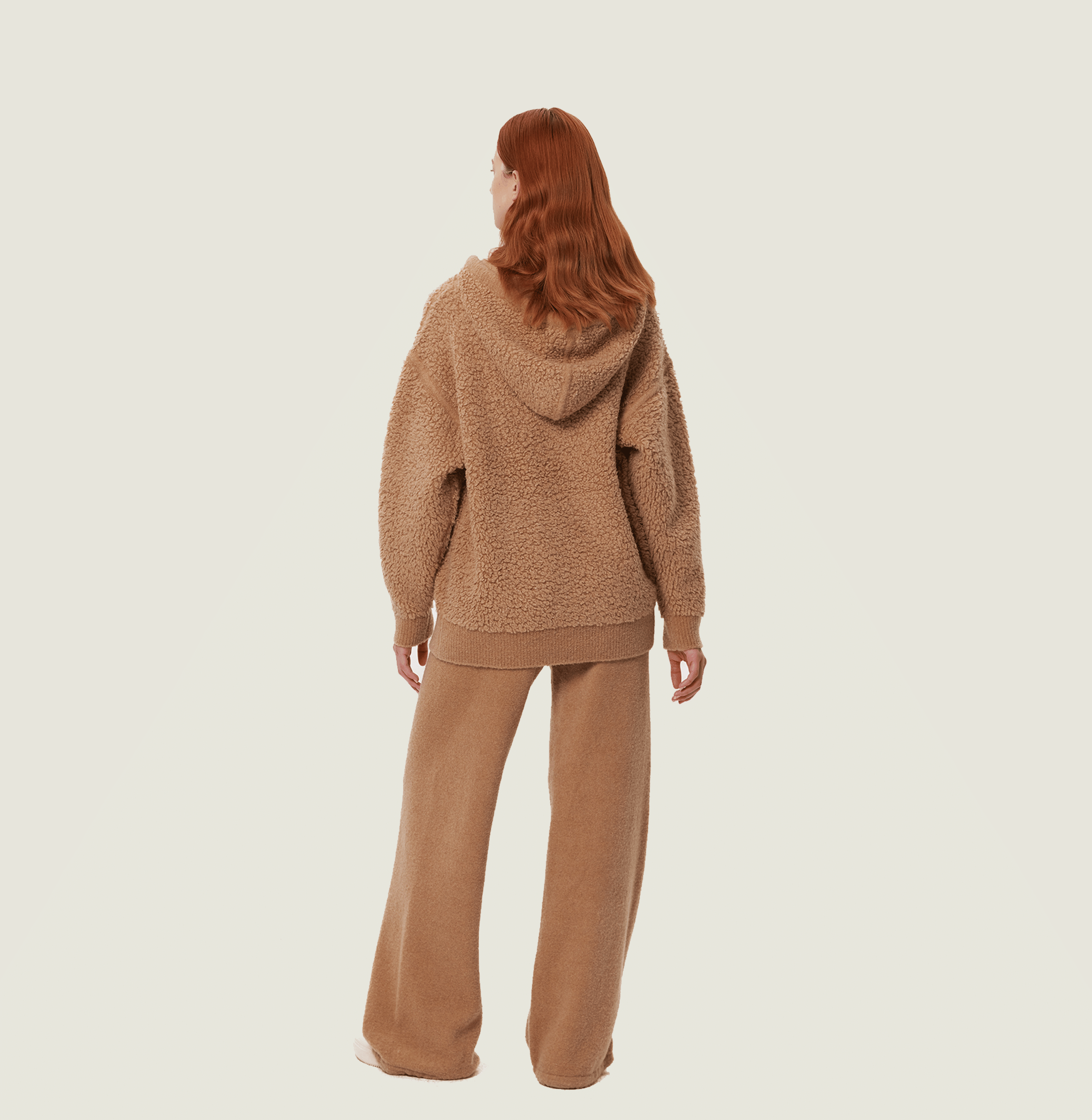 HOODED TEDDY BOUCLÉ CASUAL SWEATSHIRT made by CRUSH Collection