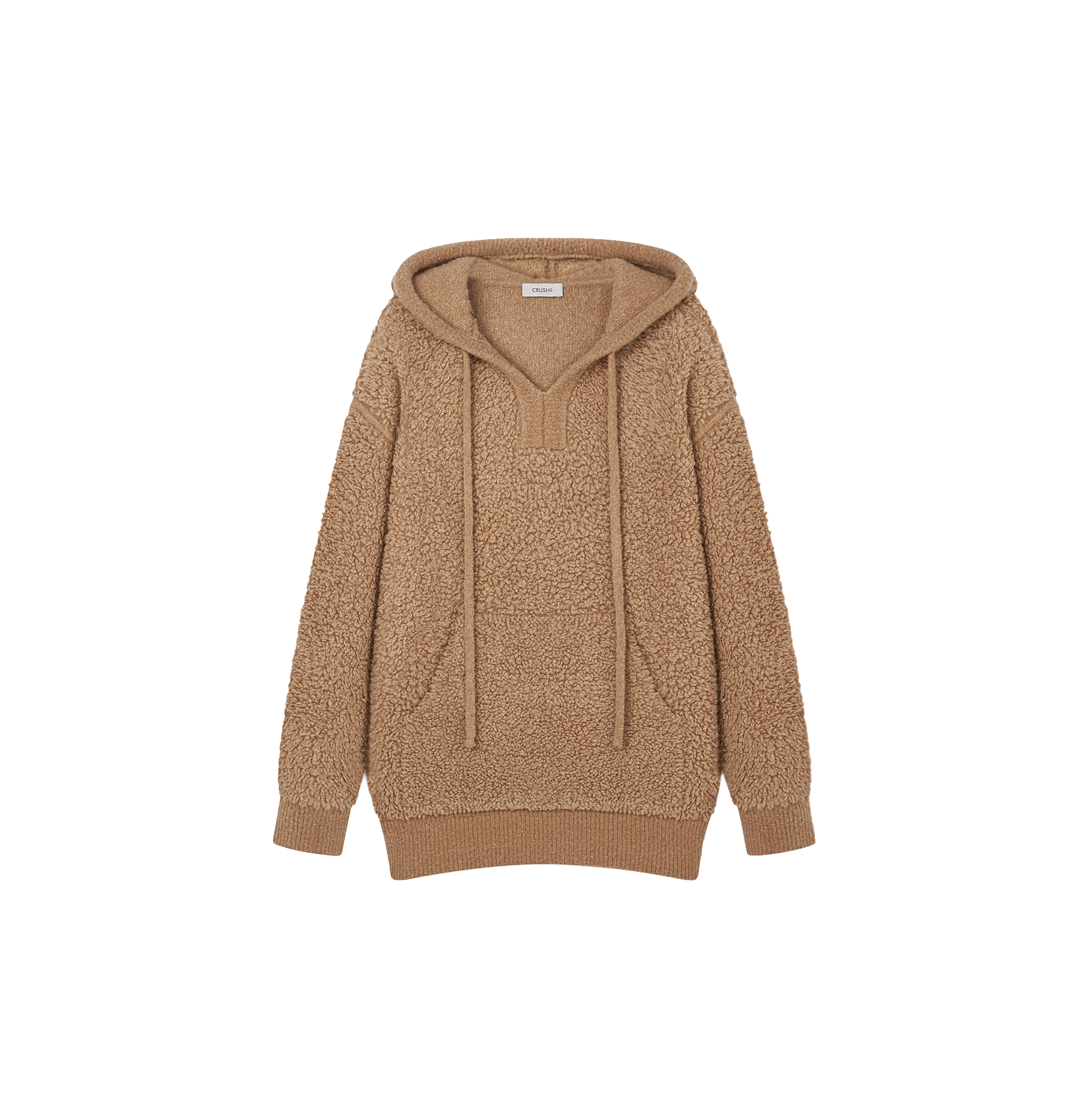 HOODED TEDDY BOUCLÉ CASUAL SWEATSHIRT made by CRUSH Collection