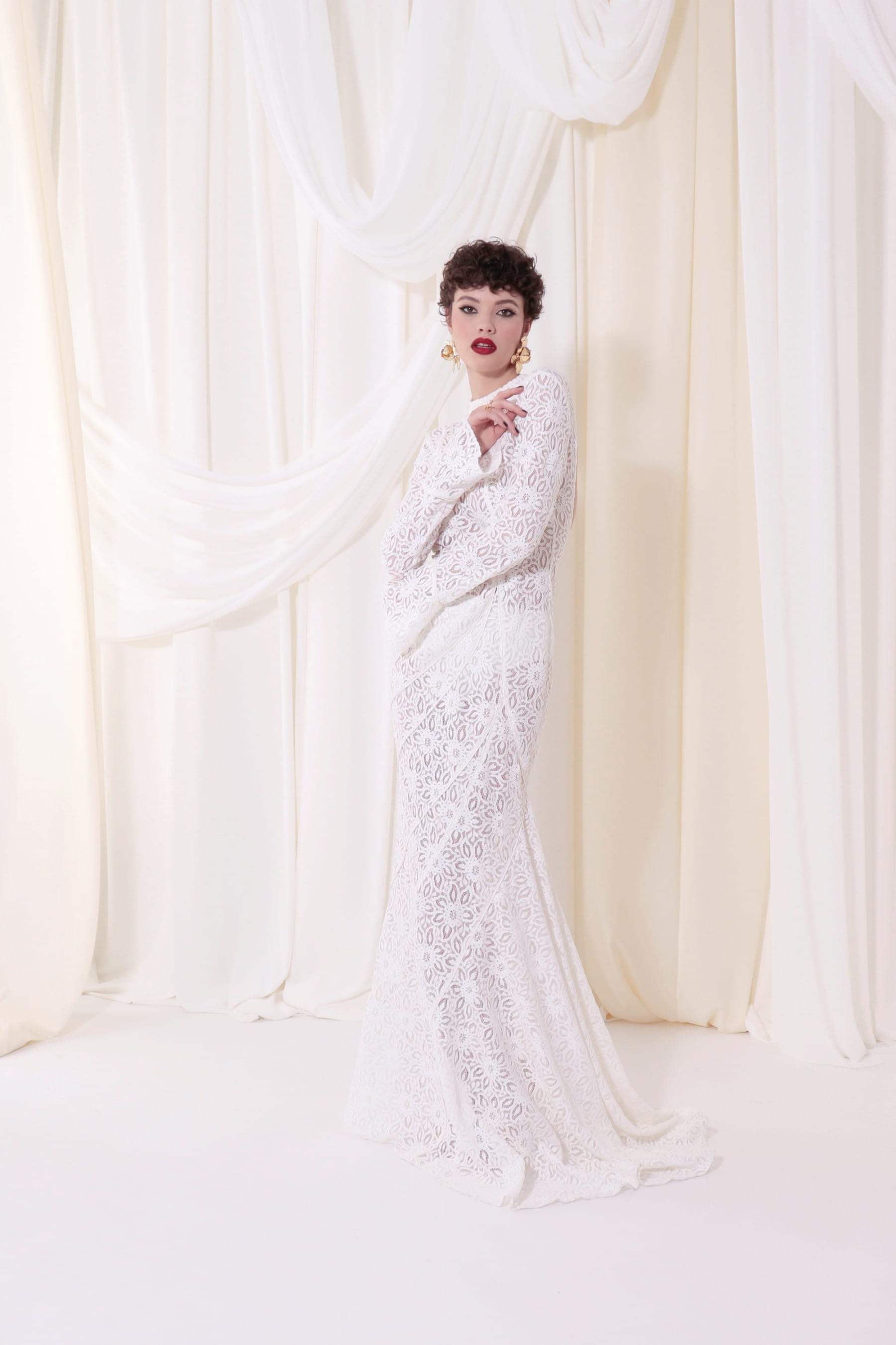 Dress Cameron Off White made by HALEWSKI