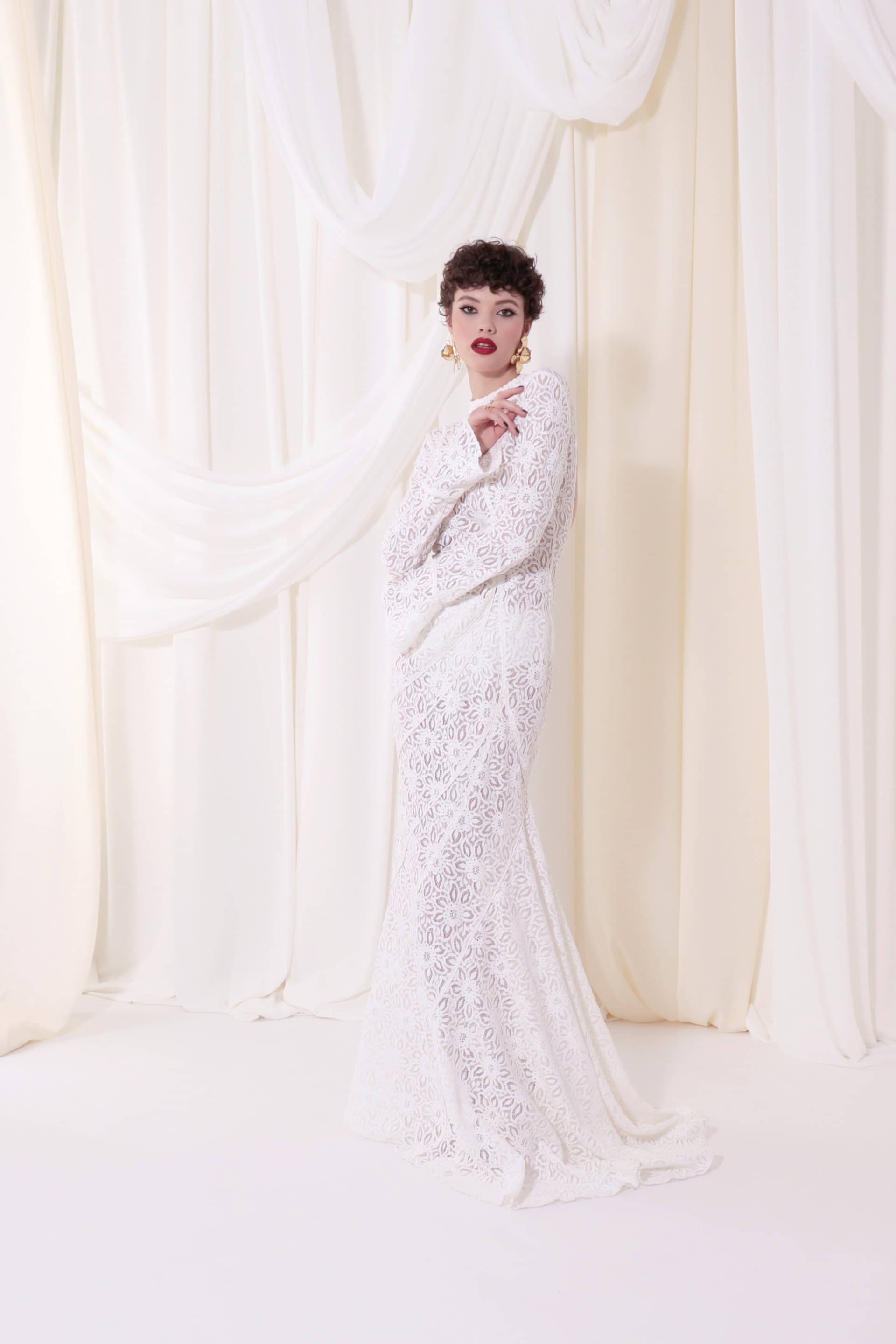 Dress Cameron Off White made by HALEWSKI