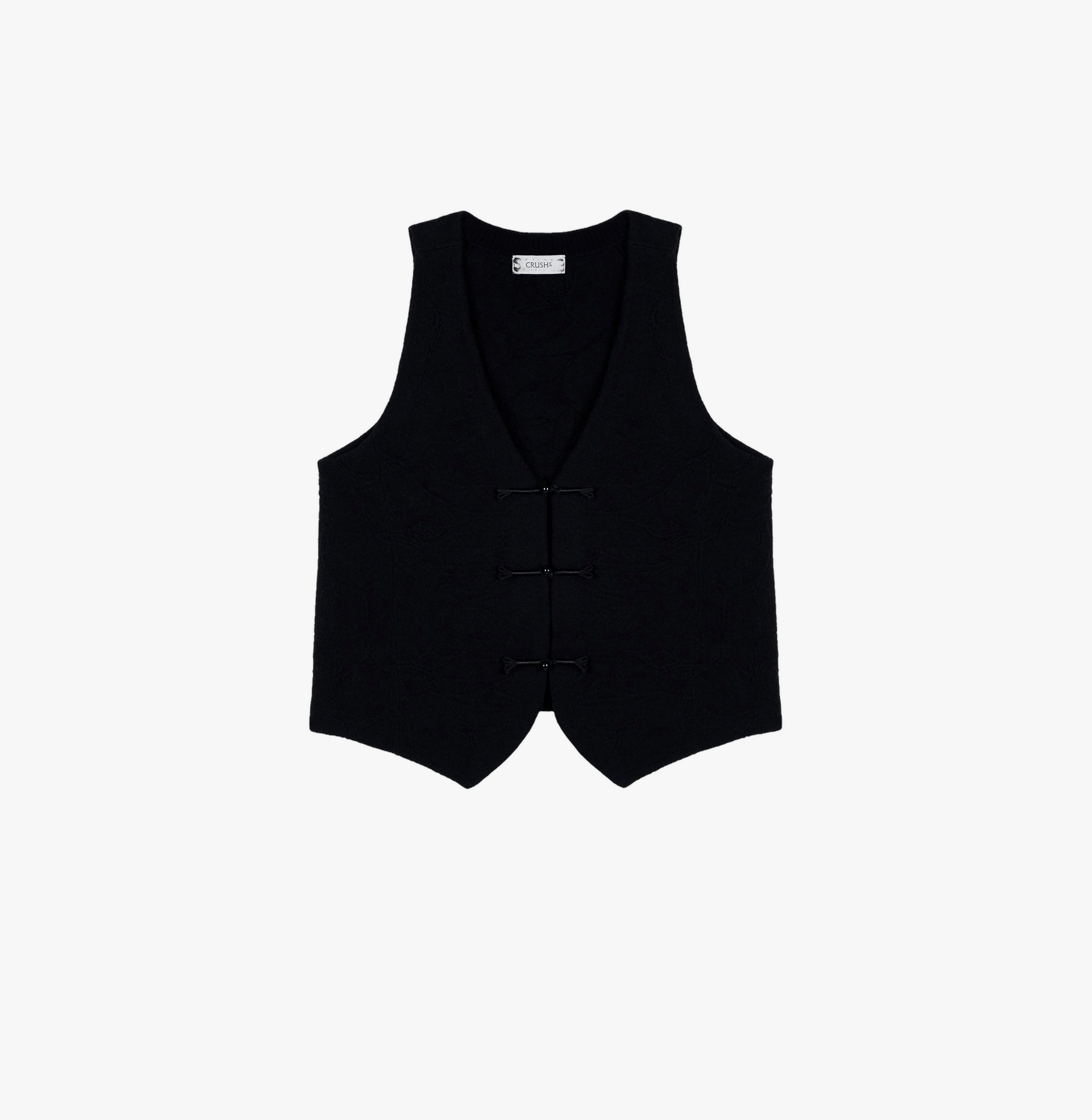 CHINESE STYLE FLORAL TEXTURED WAISTCOAT made by CRUSH Collection