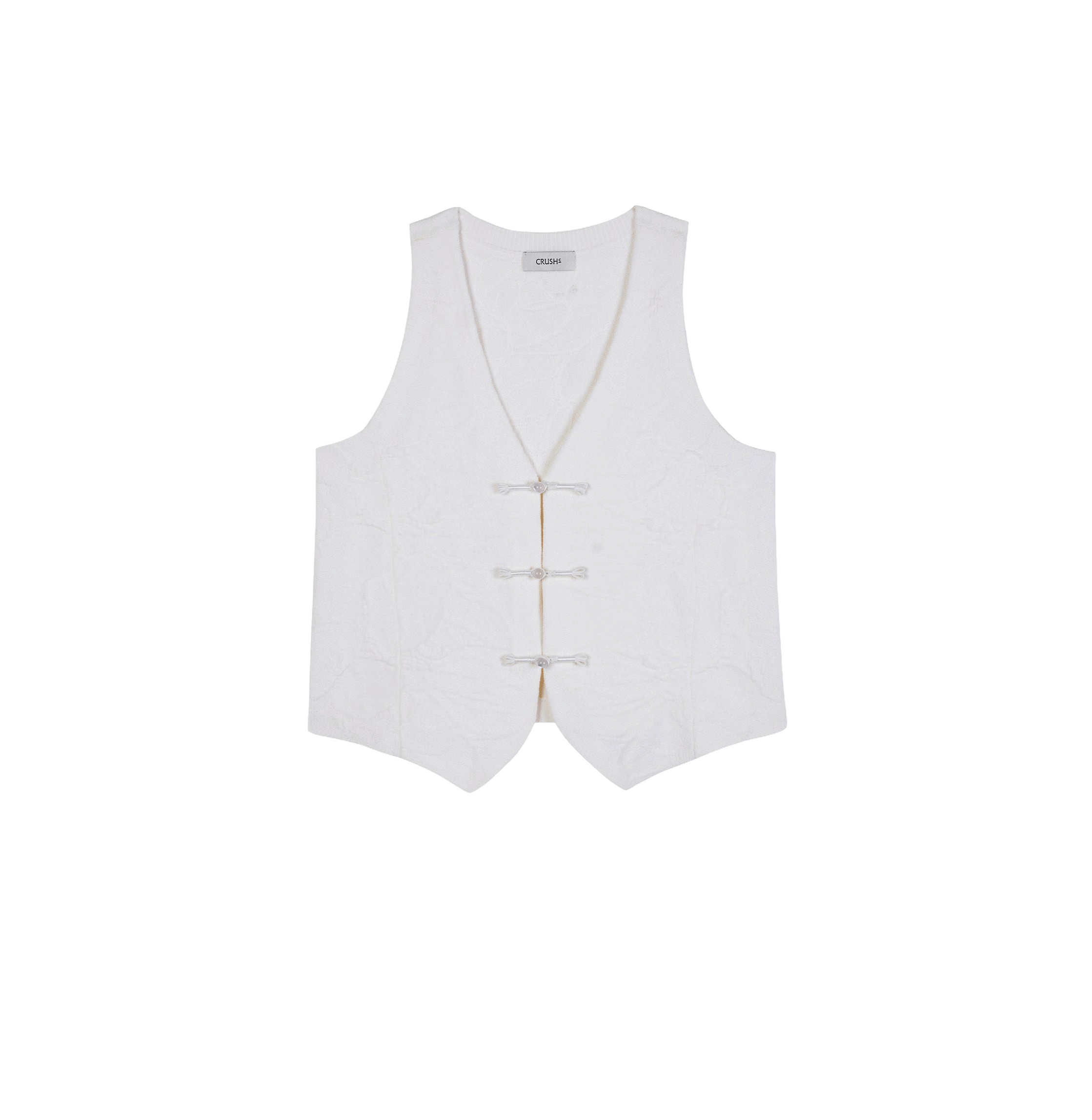 CHINESE STYLE FLORAL TEXTURED WAISTCOAT made by CRUSH Collection