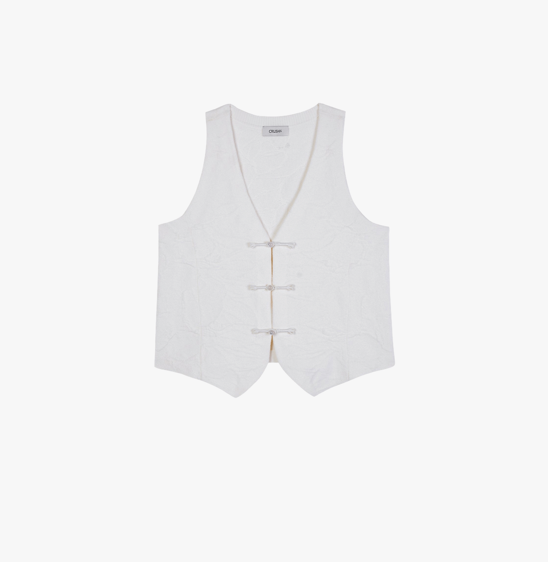 CHINESE STYLE FLORAL TEXTURED WAISTCOAT made by CRUSH Collection