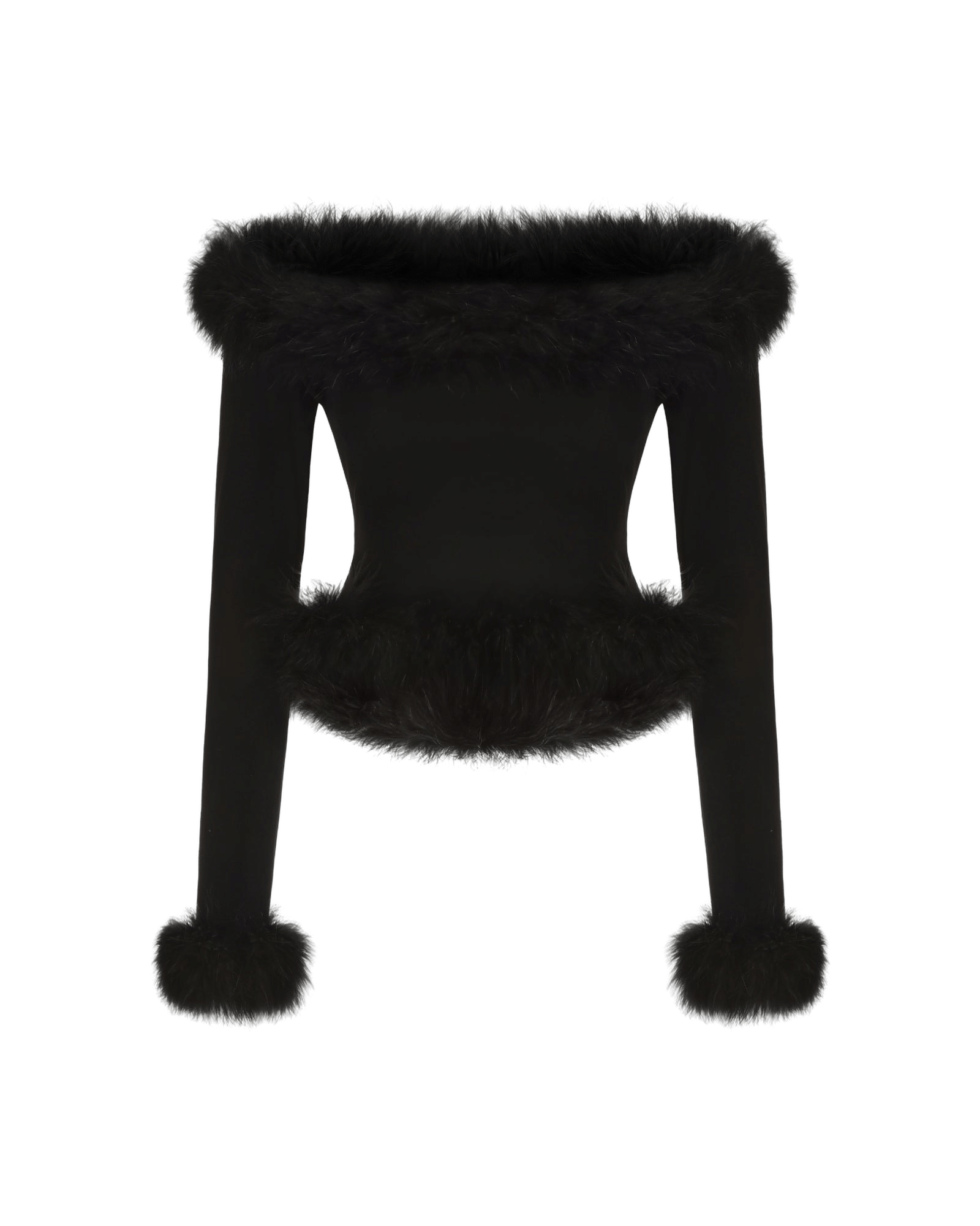 Viola Feather Top (Black) made by Nana Jacqueline