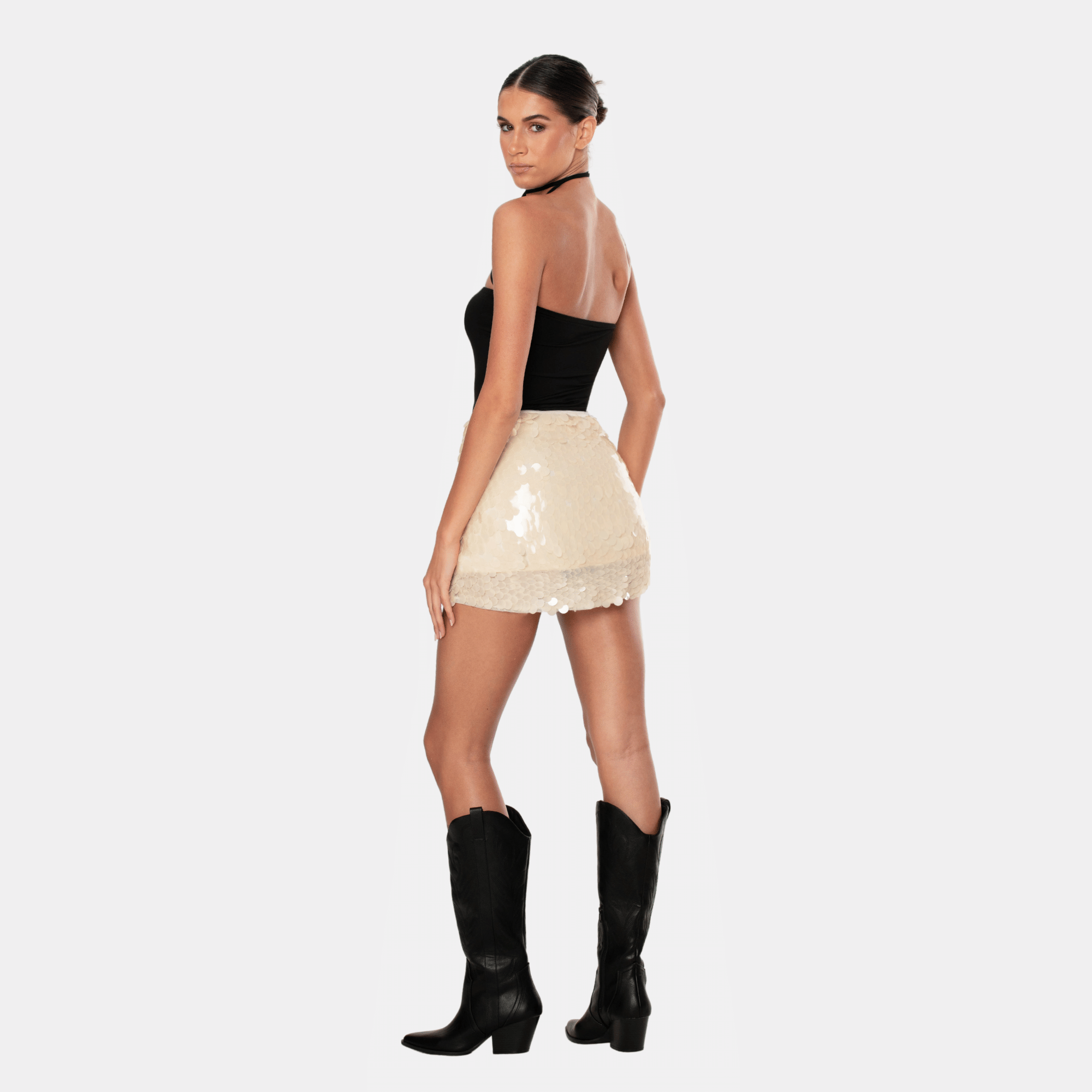 PLUTO Sequin Mini Skirt made by OW Collection