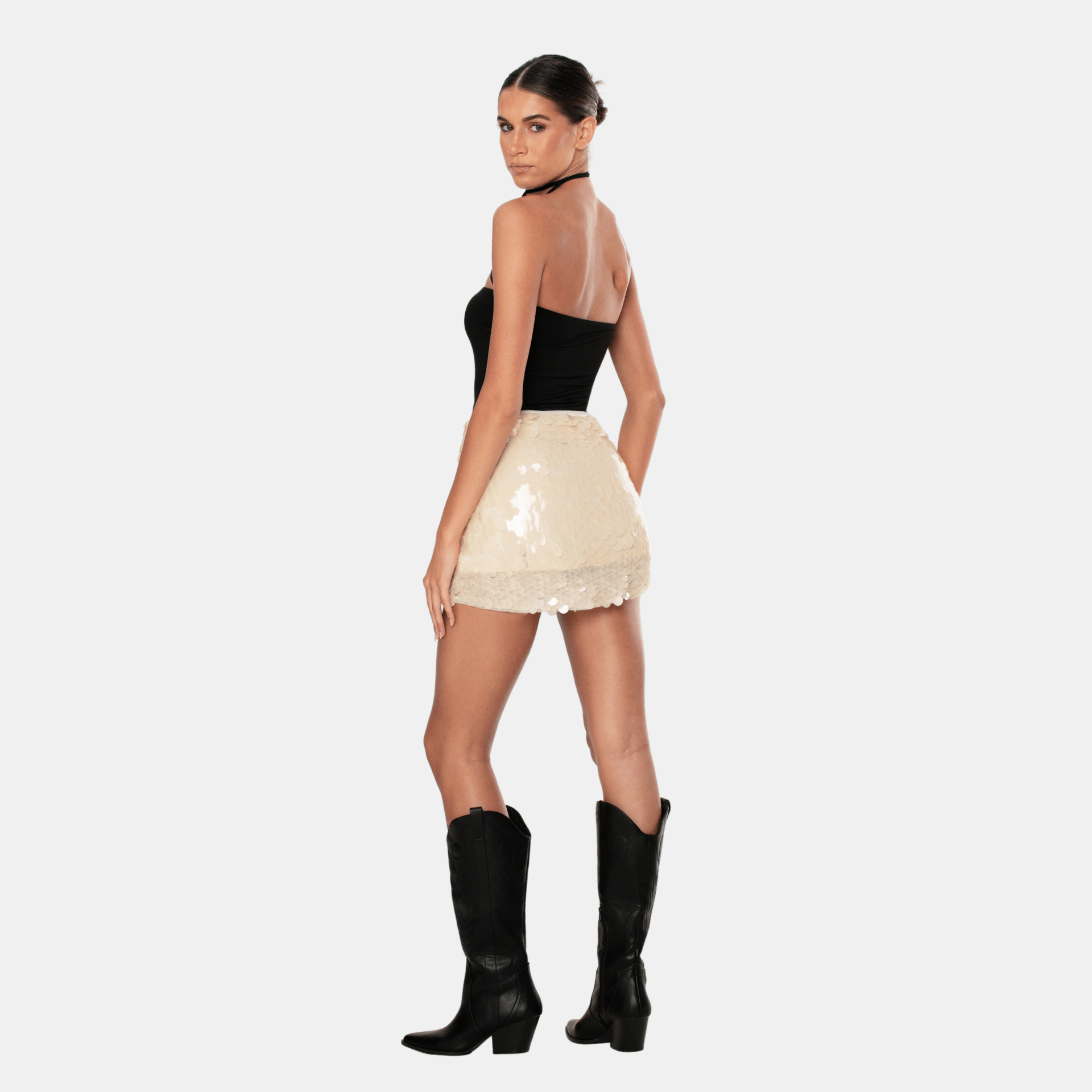 PLUTO Sequin Mini Skirt made by OW Collection