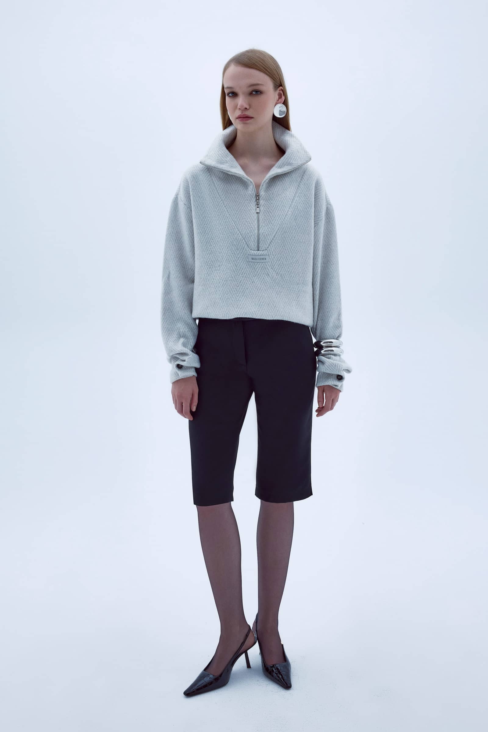 ARCED CAPRI TROUSERS made by Nazli Ceren