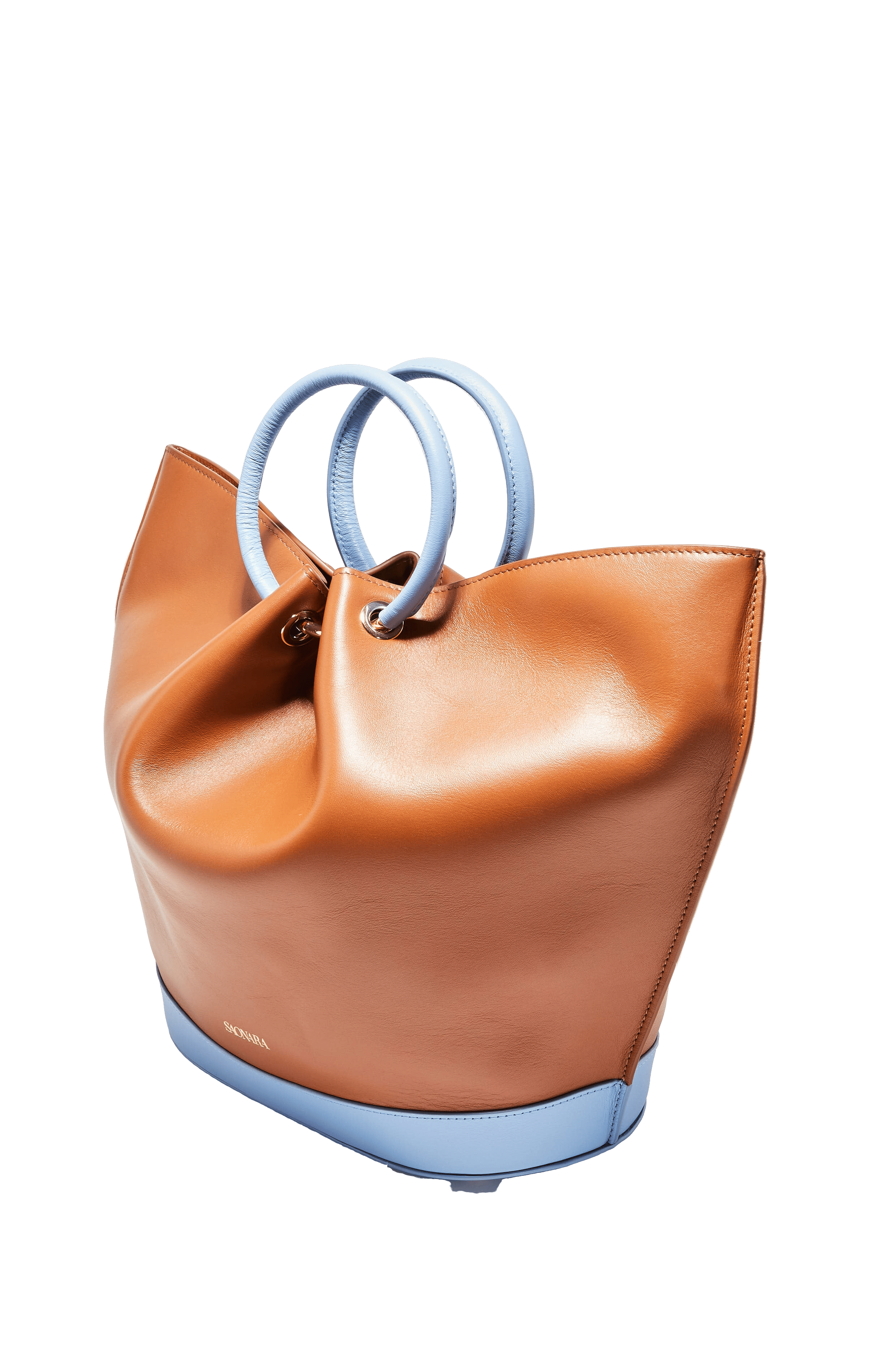 SAONARA CARAMEL CARAMEL/BLUE SKY LEATHER made by Saonara