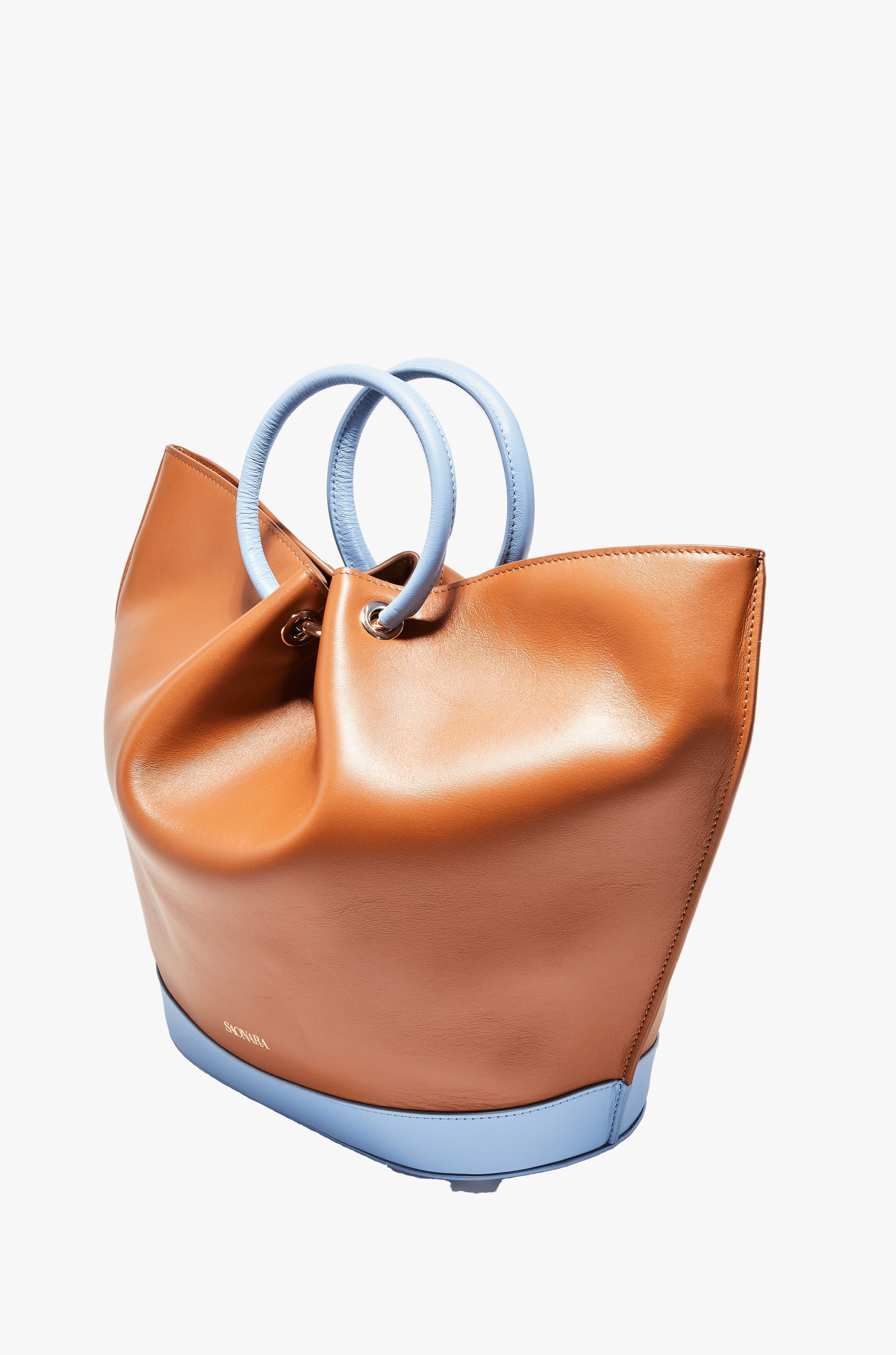 SAONARA CARAMEL CARAMEL/BLUE SKY LEATHER made by Saonara