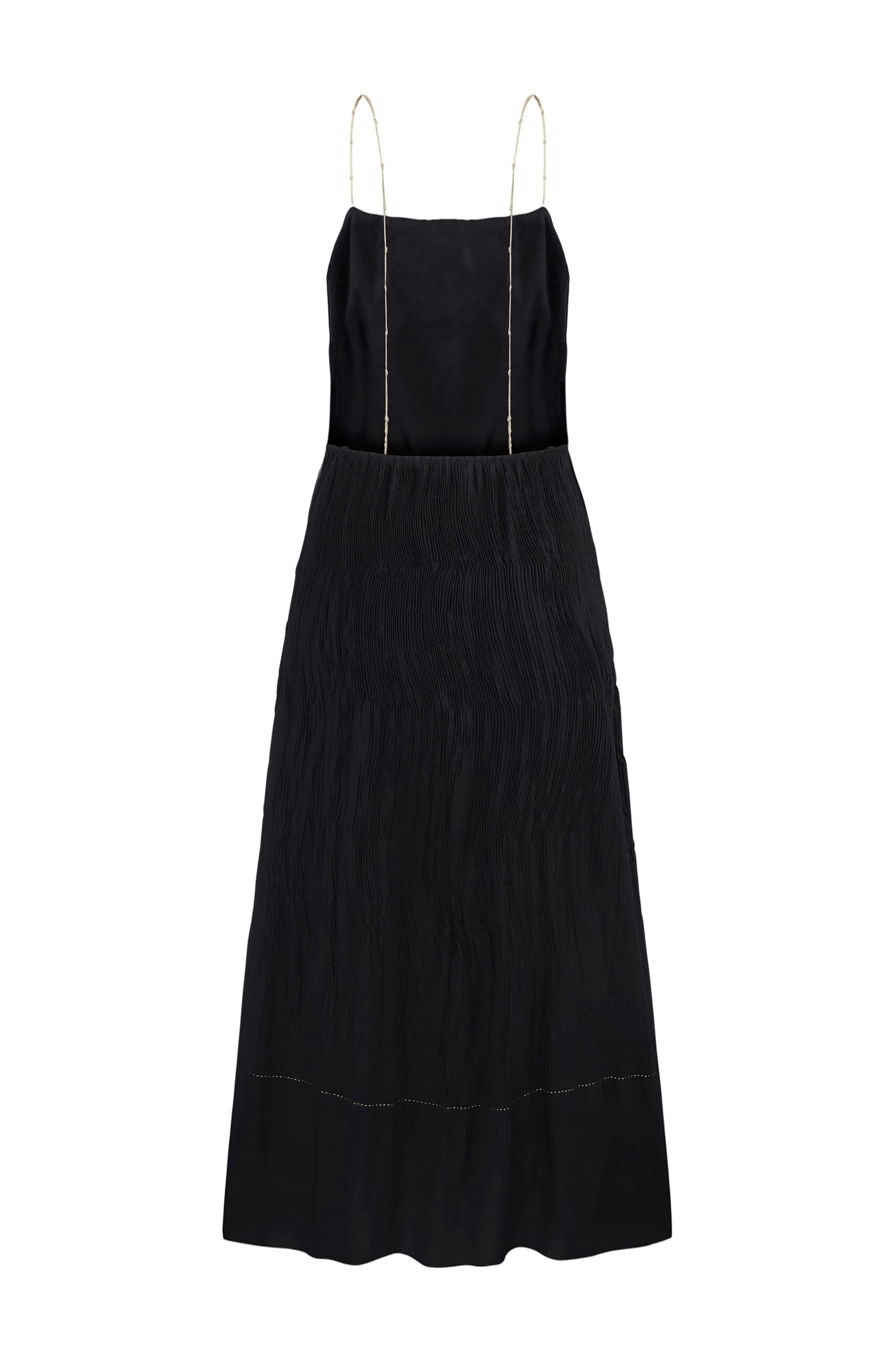 HANDMADE DRESS WITH GOLD KNOTS made by DELEGAN Clothes