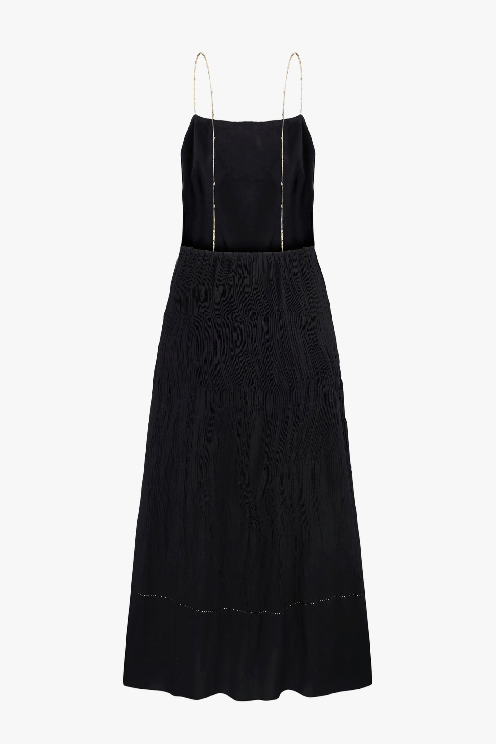 HANDMADE DRESS WITH GOLD KNOTS made by DELEGAN Clothes