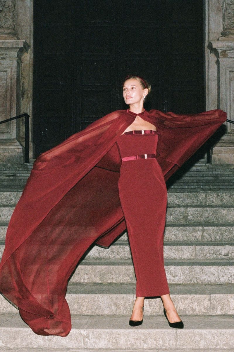 Demi Bow Dress (Red) made by Nana Jacqueline