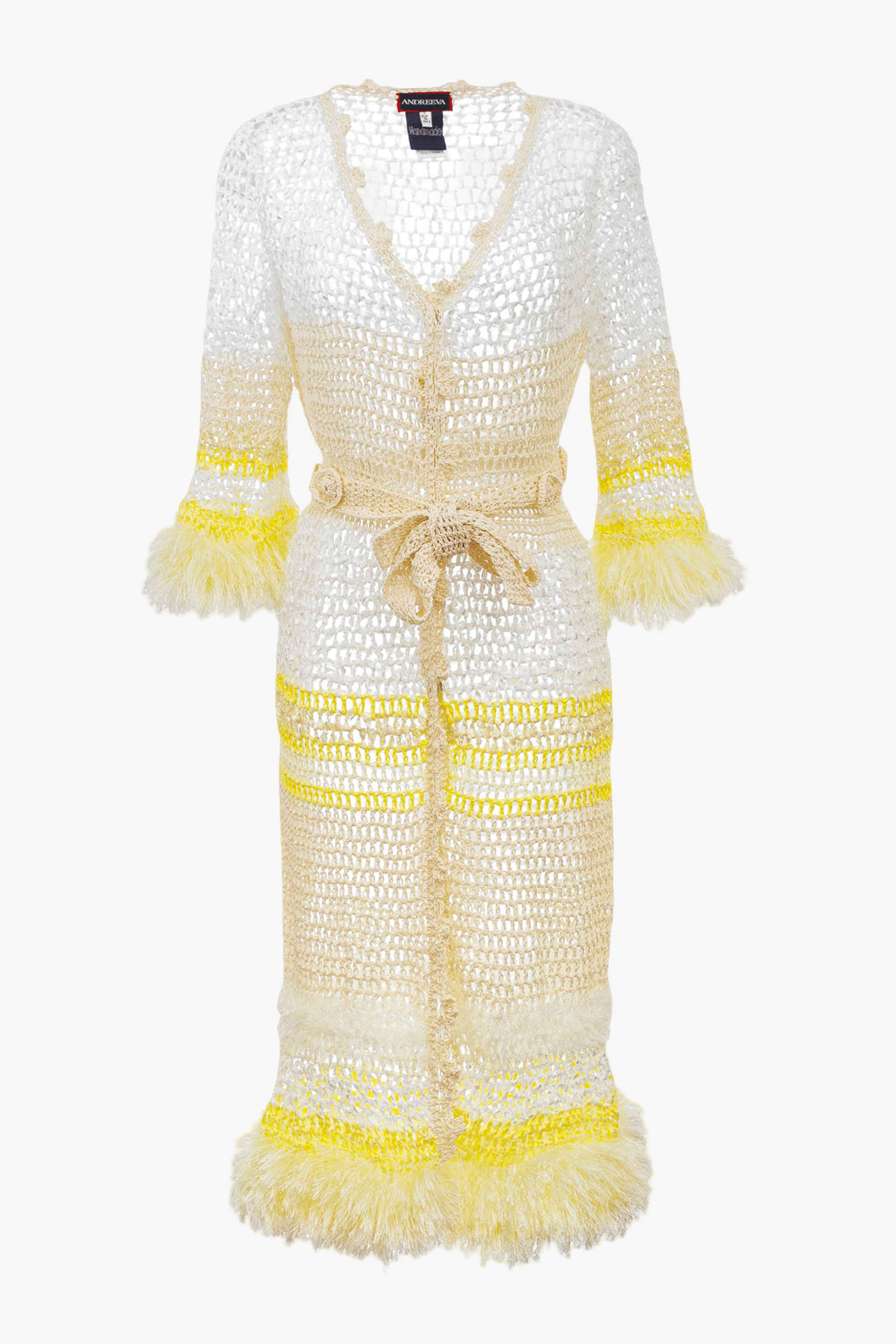 White Malva Handmade Knit Cardigan made by ANDREEVA