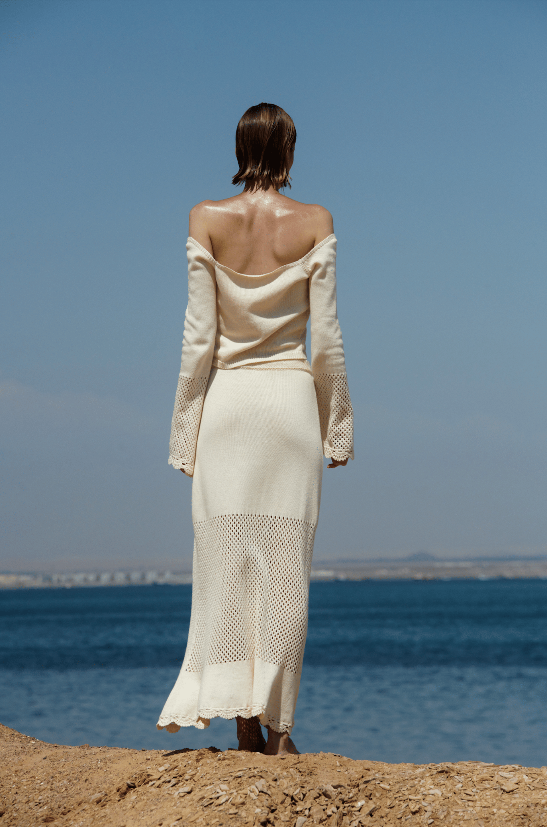 Marilú Skirt - Organic White in White made by Peregrina