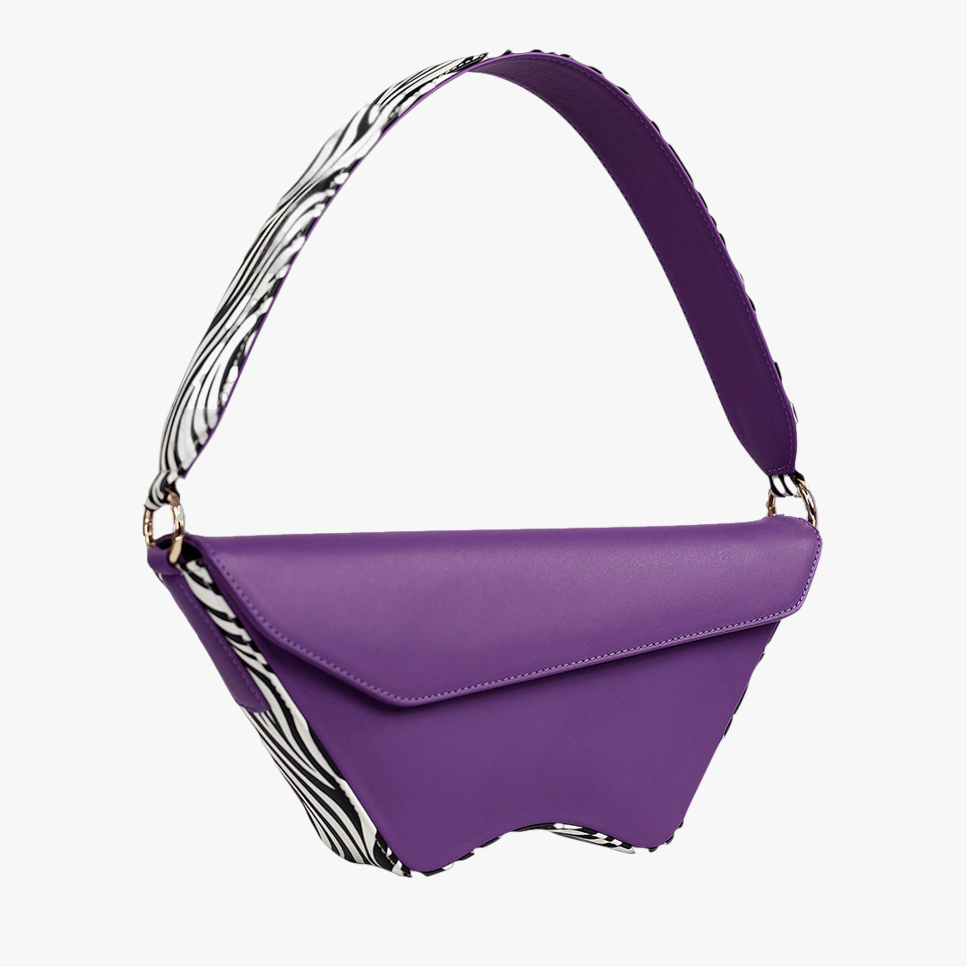 Nadira - Purple x Zebra - Shoulder Bag made by ALIEL