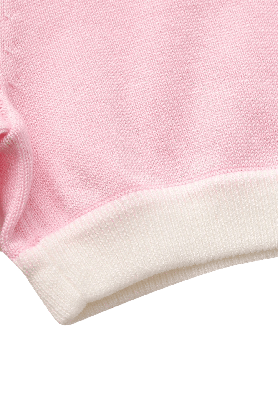 Millie Fold-Over Waistband Pink Knit Shorts made by Nana Jacqueline