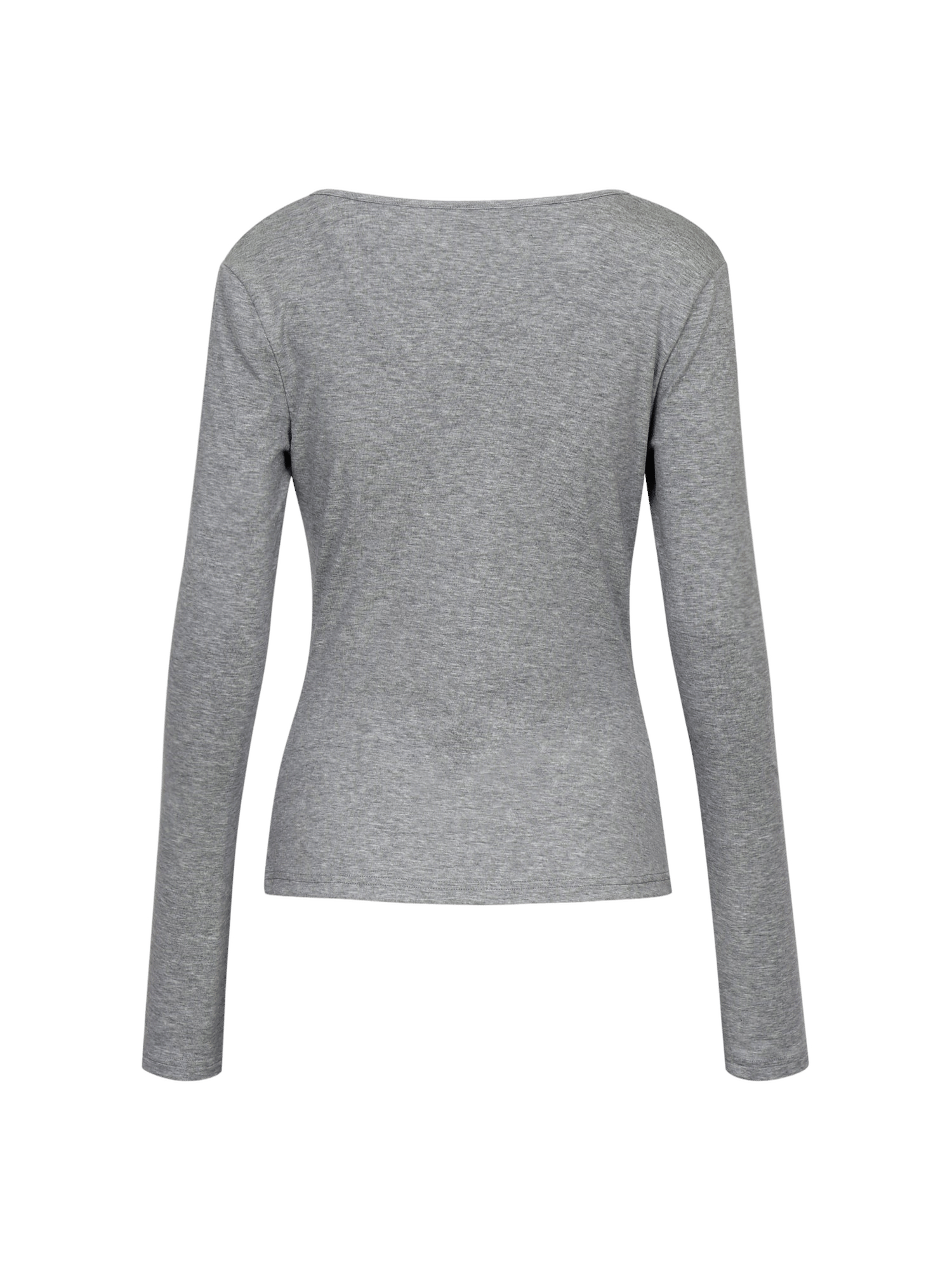 GREY TWISTED LONG JERSEY SLEEVE TOP made by YIBRI