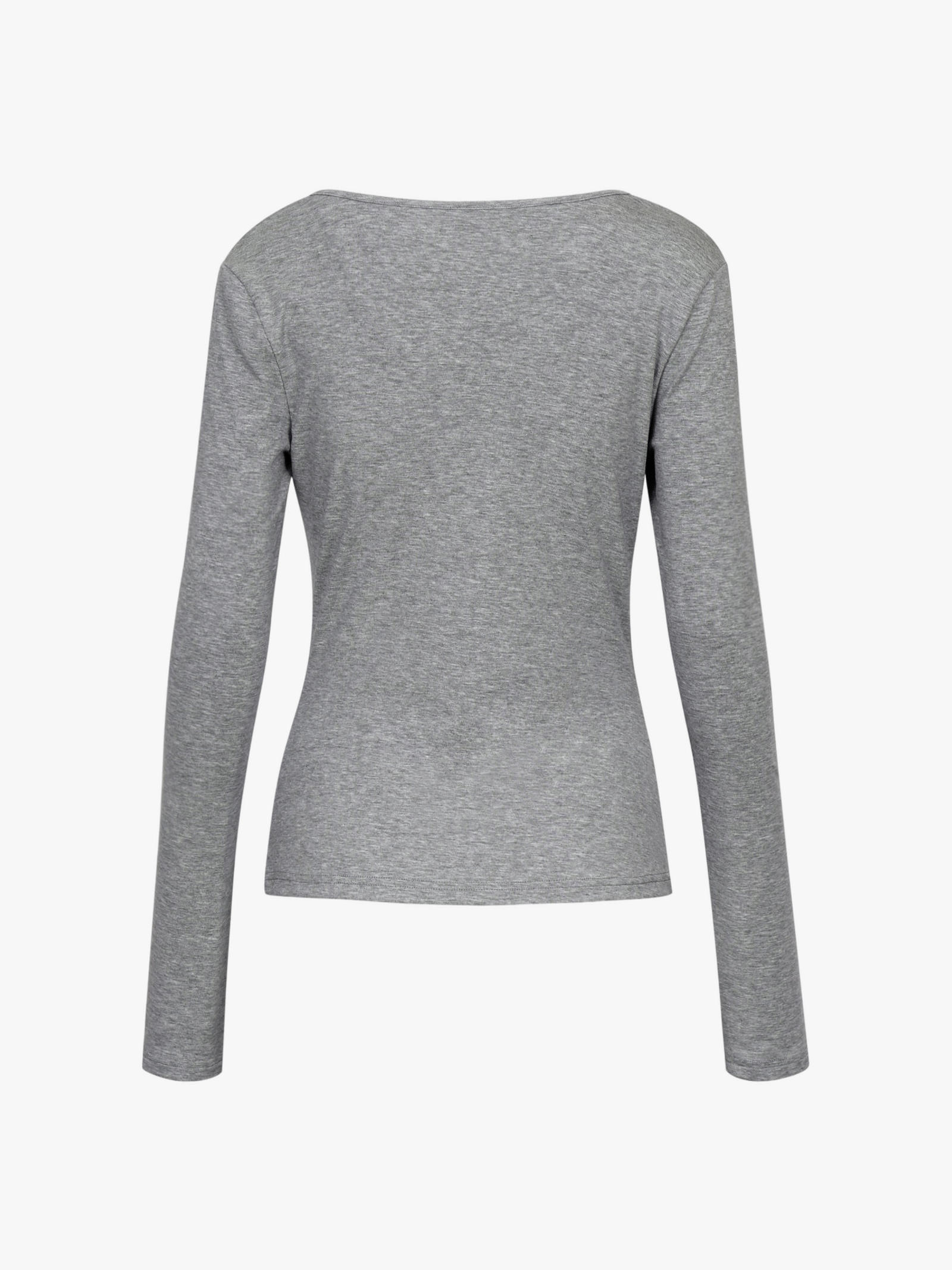 GREY TWISTED LONG JERSEY SLEEVE TOP made by YIBRI